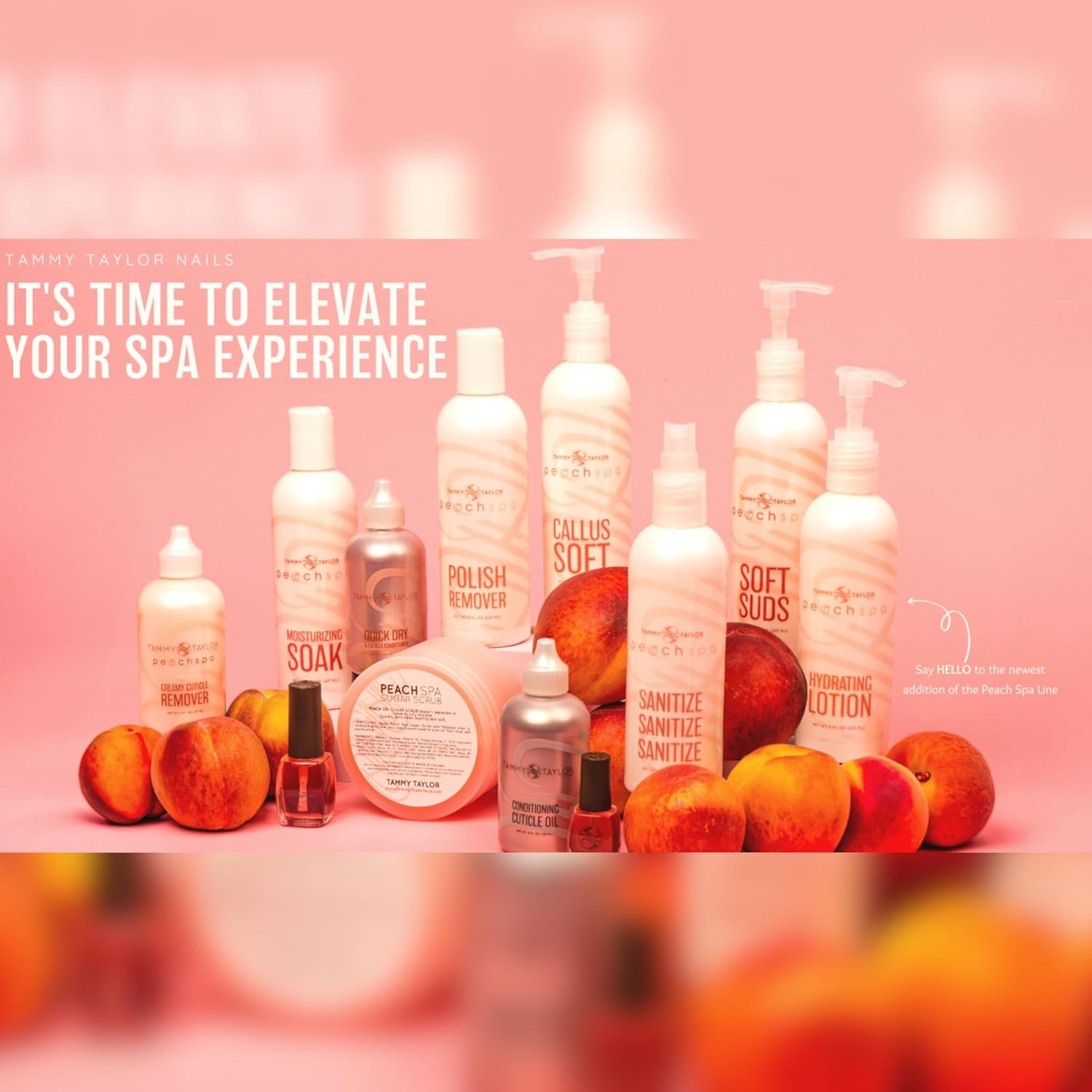 Tammy Taylor Manicure Pedicure Kit | Professional Peach Spa Salon Set | Relaxing Essential Oils and Natural Ingredients | All-In-One Gift Basket - Image 2