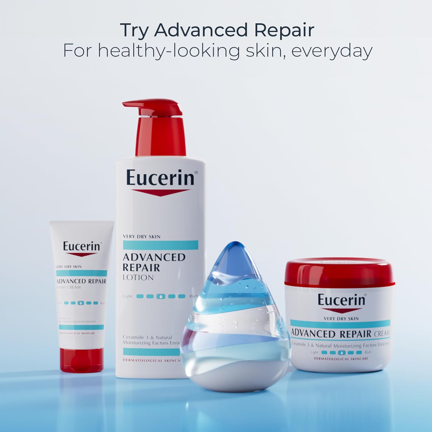 Eucerin Advanced Repair Body Lotion for Very Dry Skin, Unscented Lotion Formulated with Ceramides, 16.9 Fl Oz Bottle - Image 10