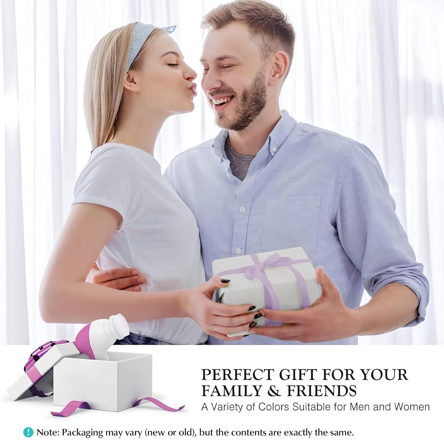 COSLUS Facial Cleansing Brush Silicone Face Scrubber: 2 in1 FBS-D Electric Exfoliating Device Waterproof Deep Cleaning Exfoliation Rotating Spa Machine - Electronic Skincare Wash Spinning System - Image 9