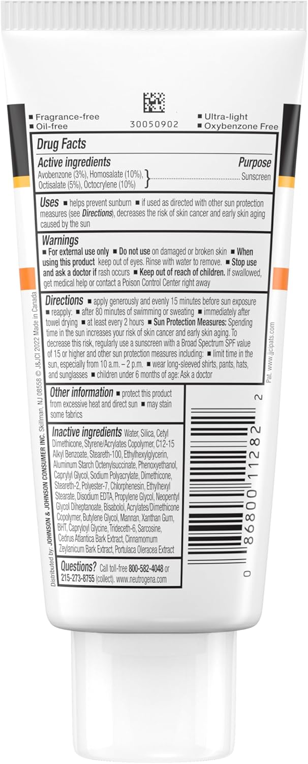 Neutrogena Clear Face Sunscreen Lotion for Acne-Prone Skin, Broad Spectrum SPF 50 Facial Sunscreen for Oily Skin, Oil-, Fragrance- & Oxybenzone-Free Water Resistant Sunscreen, 3 fl. oz - Image 9
