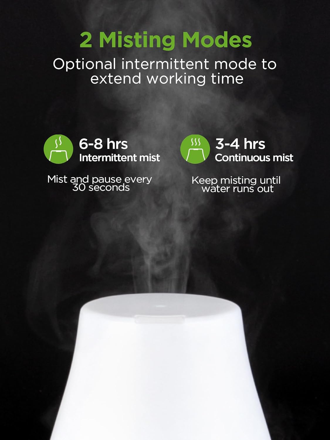 InnoGear Essential Oil Diffuser, Premium 5-in-1 Diffusers for Home Scent Aromatherapy Diffuser Air Desk Humidifier for Bedroom Large Room Office 7 Color LED 2 Mist Mode Waterless Auto Off, Brown Base - Image 3