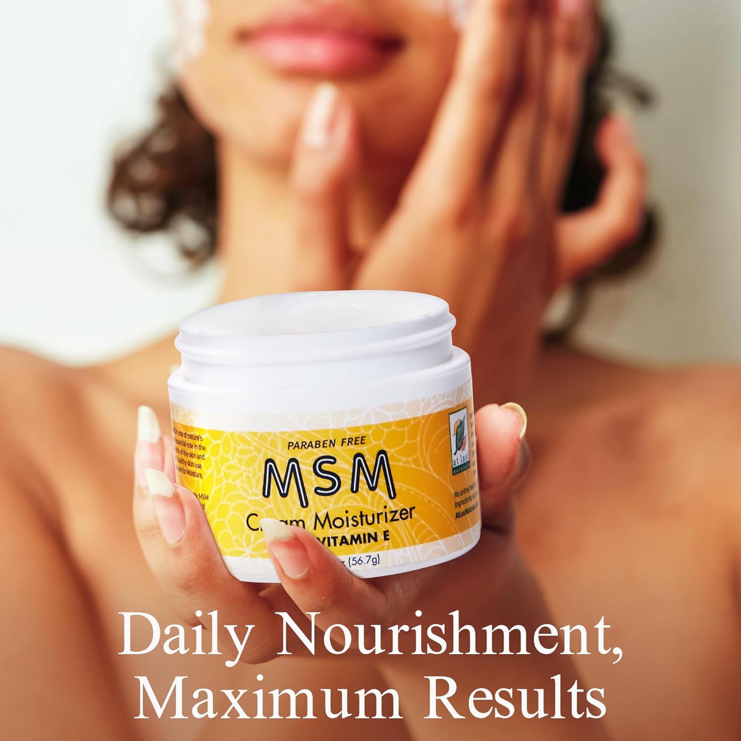 At Last Naturals MSM Cream, Face Lotion to Reduce Fine Lines and Wrinkles, Pitted Acne and Scars, Soothing Moisturizer with Vitamin E to Promote Healthy Skin, 2 Ounce (Pack of 3) - Image 2
