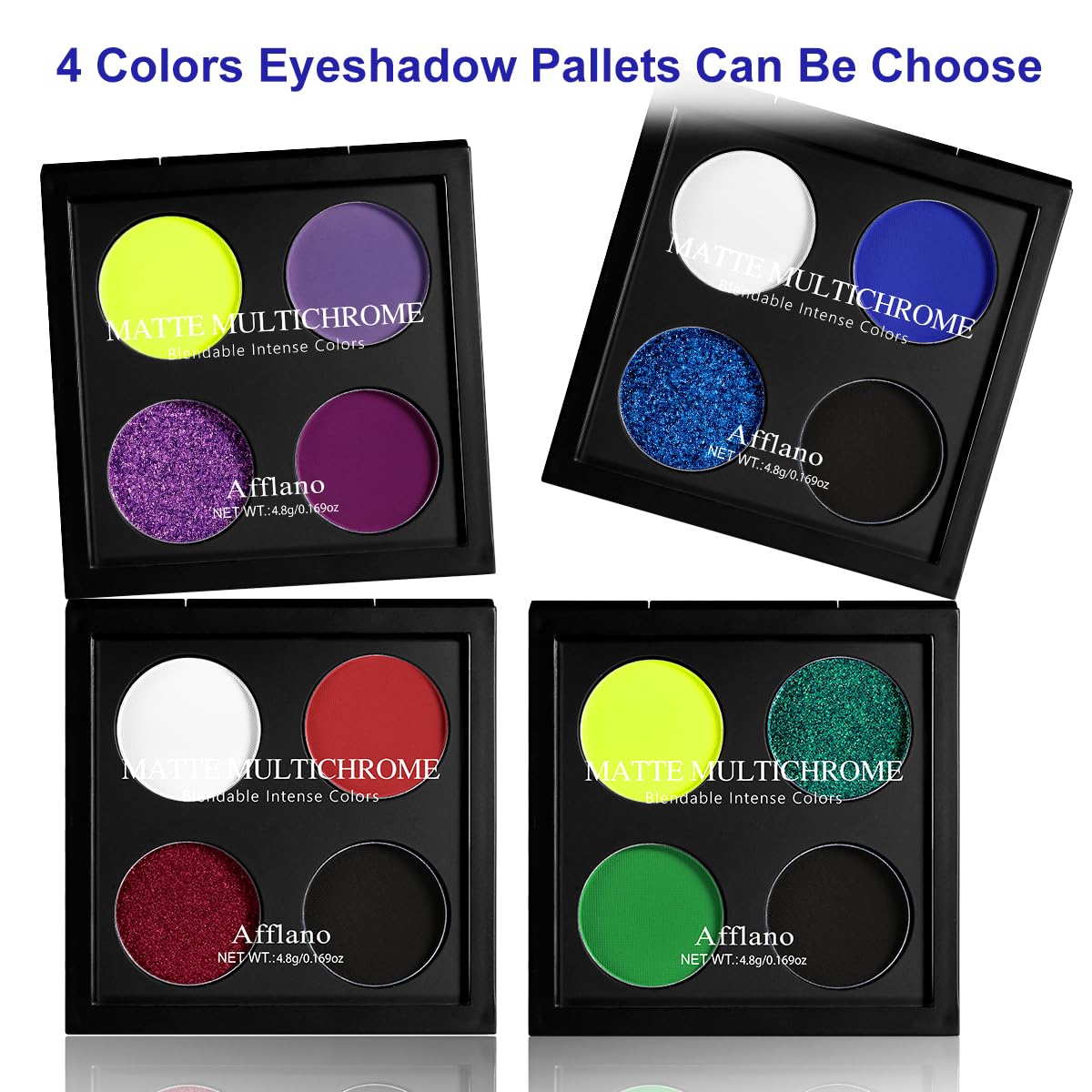 Afflano Duochrome Eyeshadow Palette, Multichrome Purple Eyeshadow Palette, Ultra-Pigmented Purple and Yellow Shades, Matte Metallic Finish - Image 6