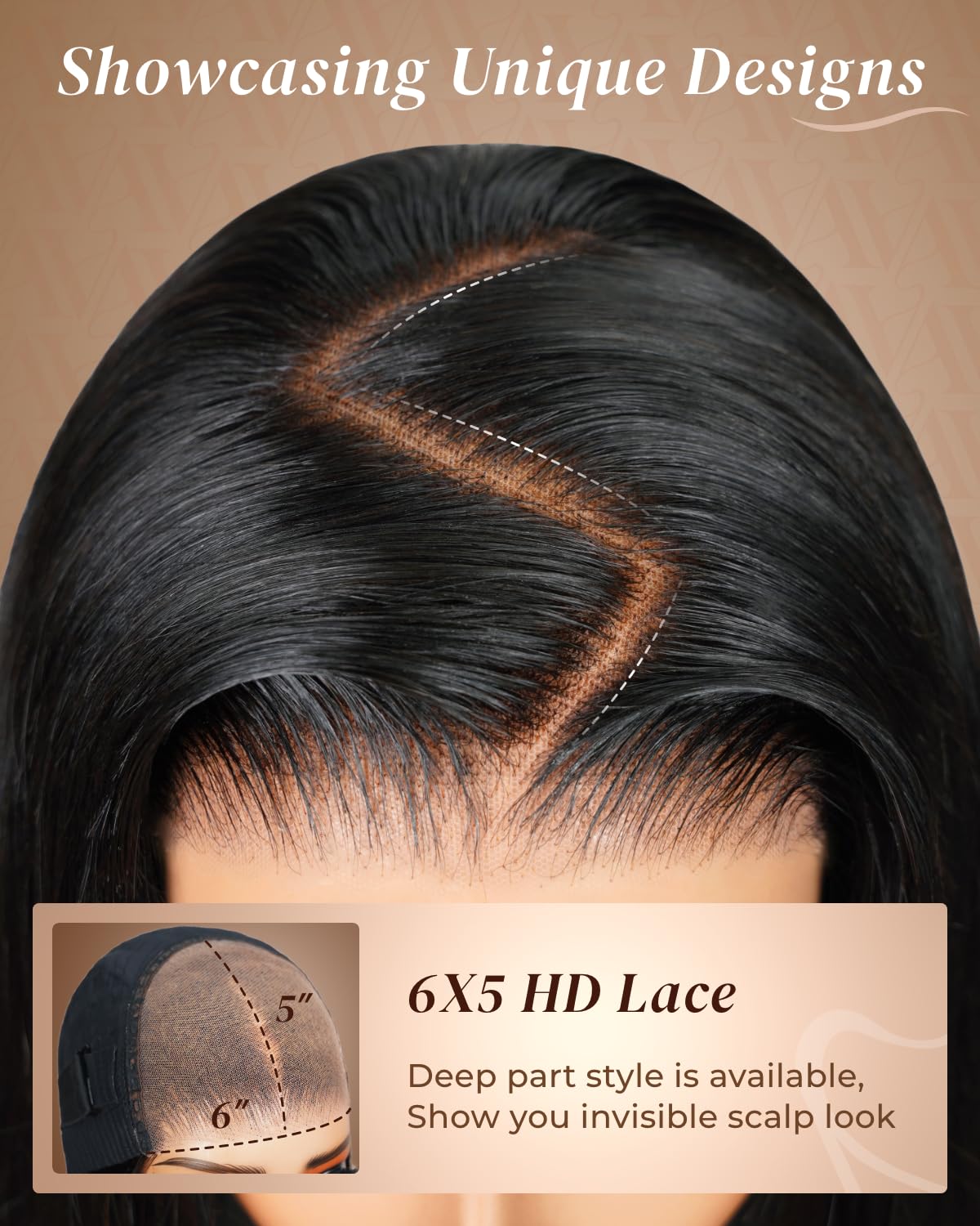 Arabella Hair 5x6 Glueless Wigs Human Hair Pre Plucked Pre Cut 230% Density Glueless Wigs 100% Human Hair 12a Pre Plucked Bleached Knots Straight Wig Human hair (16inch, 5X6 Straight Wig) - Image 4