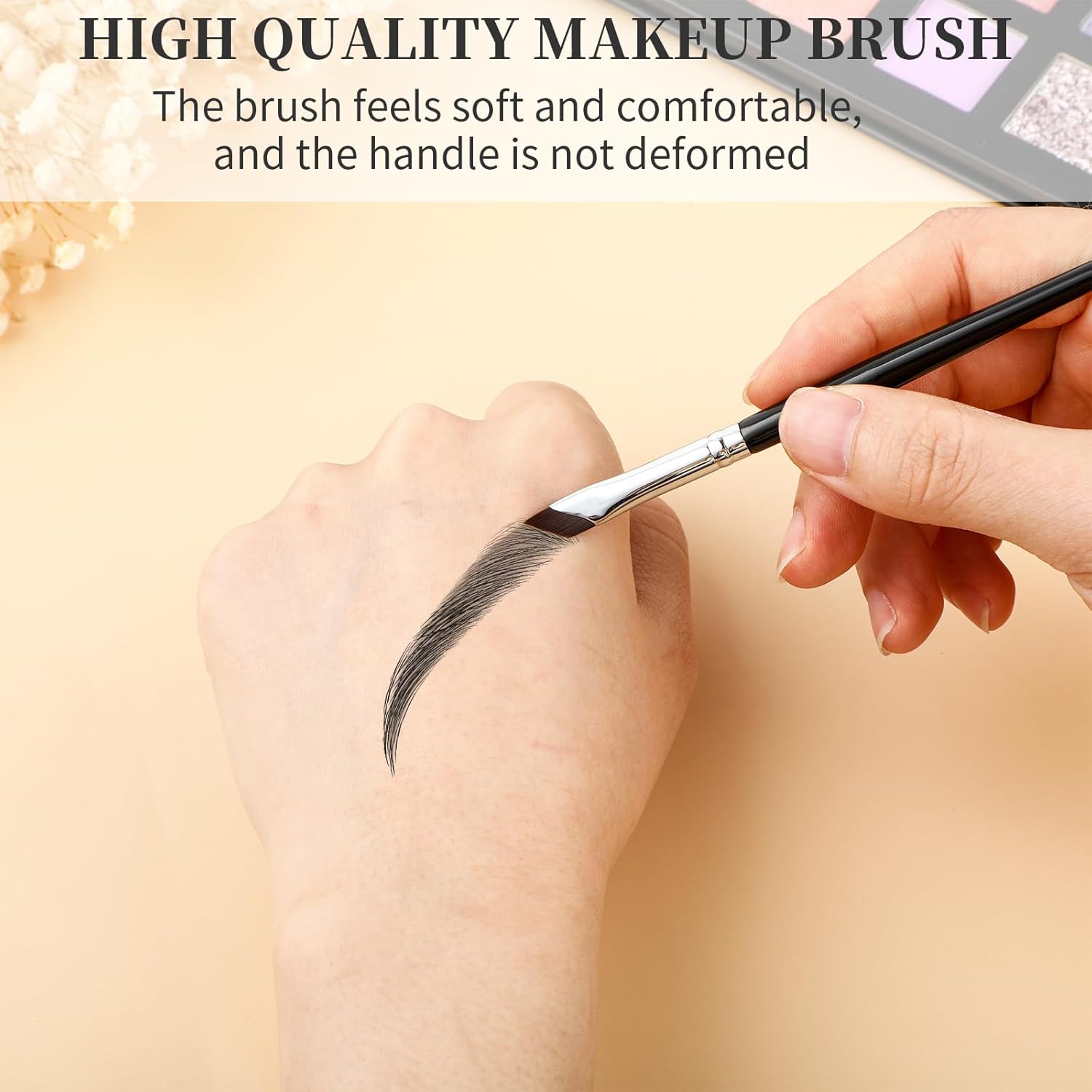 6Pcs Angled Eyeliner Brush Set, Ultra Thin Precision Eyeshadow Makeup Brushes Set Angled Brow Brush Makeup Tools for Eyeshadow Eyebrow Cosmetics - Image 5