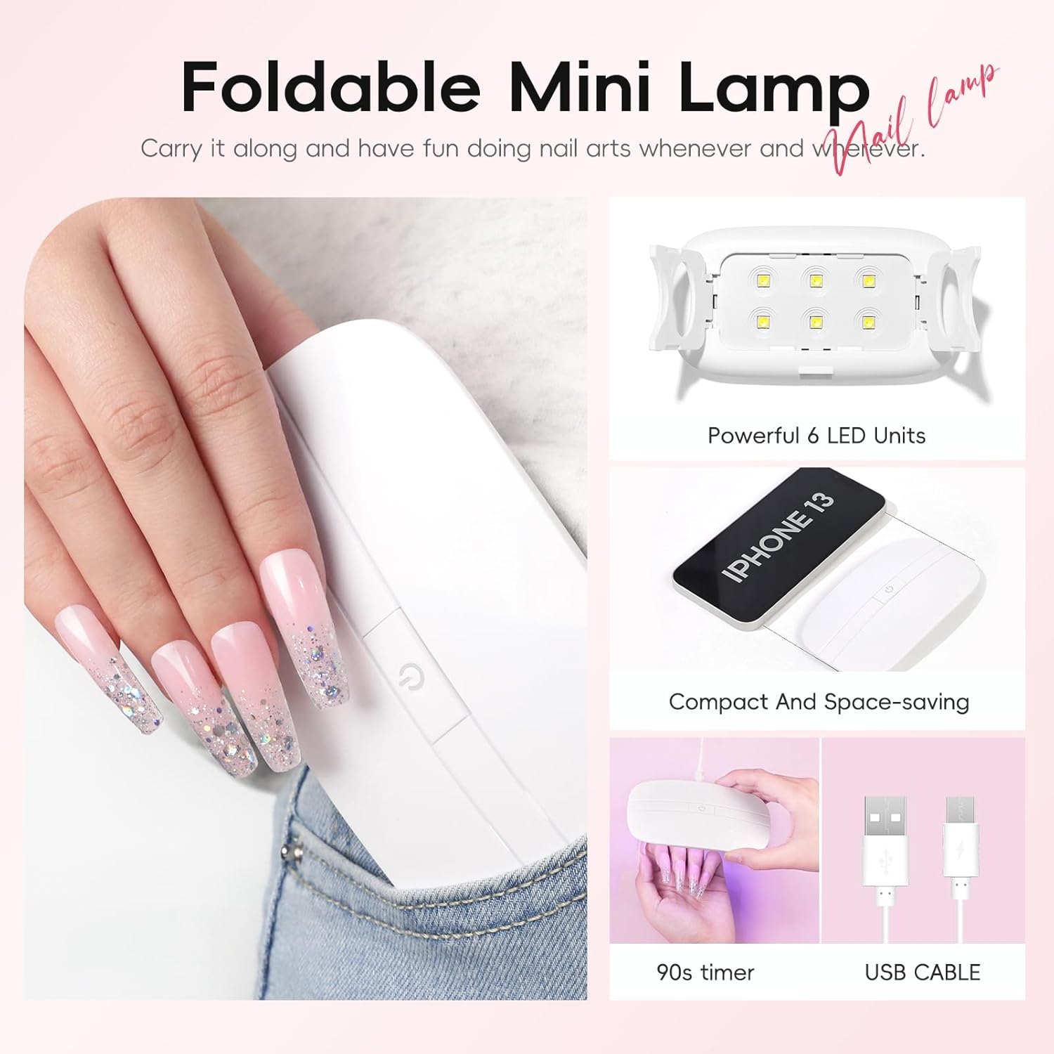 PEACECOLOR 36Pcs Poly Nail Gel Kit with Drill U V Light, 15 Colors Hot Pink Nude Blue Purple Nail Extension Gel with Slip Solution Glossy Matte Top Coat Starter Kit Home Salon DIY - Image 4