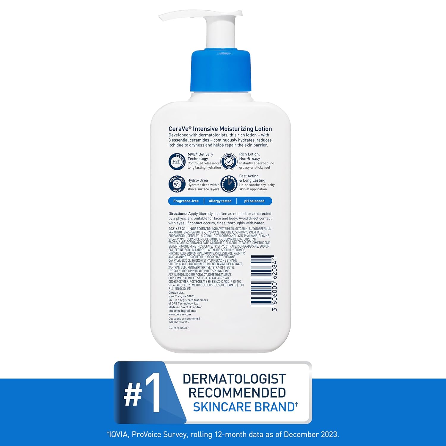 CeraVe Intensive Moisturizing Lotion, Hydro-Urea + Shea Butter, Body Lotion For Dry Skin, Relieves Signs Of Extra Dry Skin, Non Greasy Hydrating Cream For Rough, Tight, Red & Itchy Skin, 8oz - Image 10