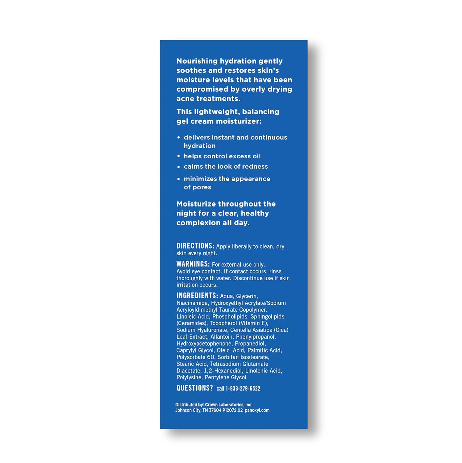 PanOxyl PM Balancing Repair Moisturizer with Niacinamide, Ceramides and Cica, Hydrating Face Moisturizer, Acne Prone Skin and Dry Skin, Non-Comedogenic Night Face Moisturizer, 3 oz - Image 2