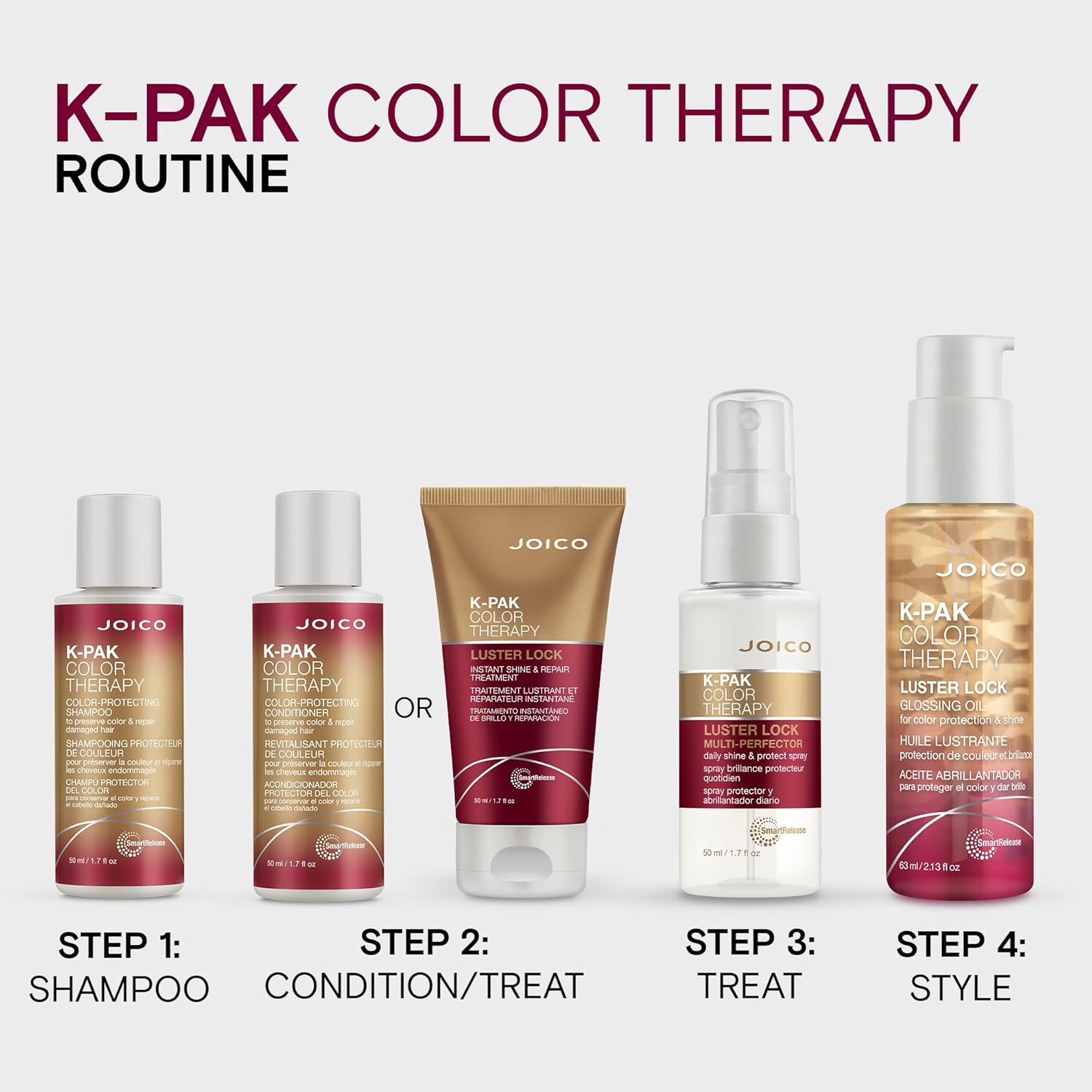 Joico K-PAK Color Therapy Luster Lock Multi-Perfector Daily Shine & Protect Spray | For Color-Treated Hair | Instantly Detangle | Control Frizz | Boost Shine | With African Maketti & Argan Oil - Image 5