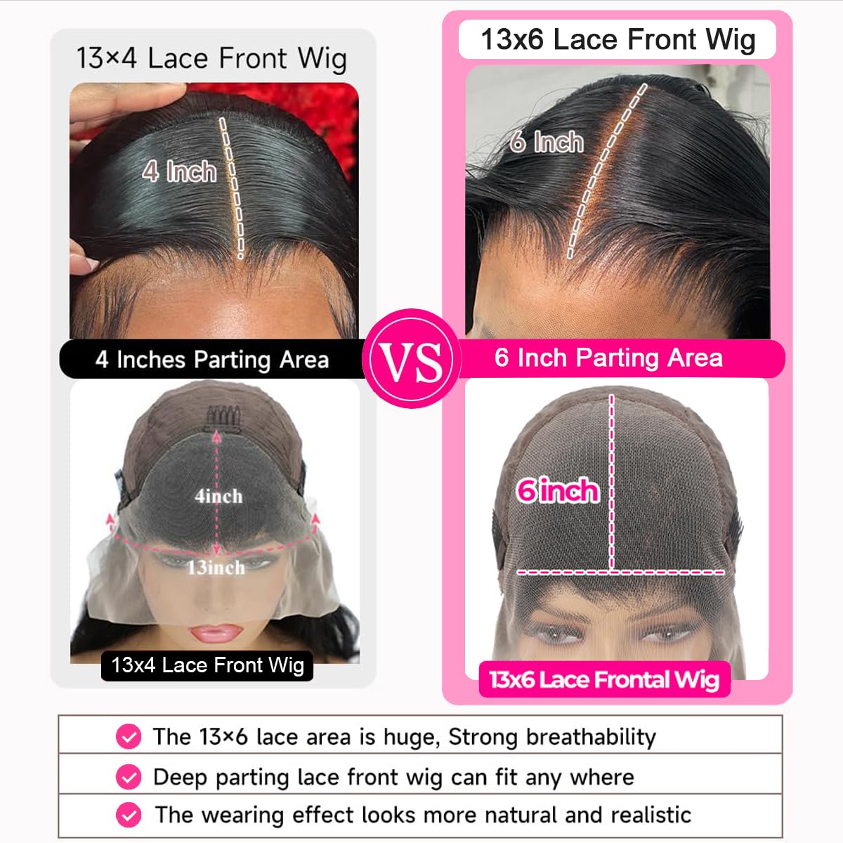 30 Inch 13x6 Lace Front Wigs Human Hair 200 Density Straight HD Lace Front Wigs Human Hair Pre Plucked 13x6 Lace Frontal Straight Human Hair Wigs for Women Glueless Wigs Human Hair Natural Color - Image 8
