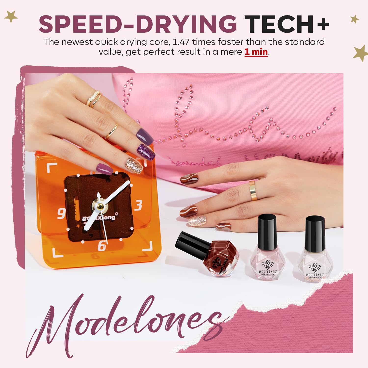 modelones Nail Polish Set 12 Colors Burgundy Red New Year 2025 Nail Polish Set Champagne Gold Glitter Dark Red Purple Shimmer Brown Nail Valentines's Gifts for Women Girl DIY Salon Home - Image 8