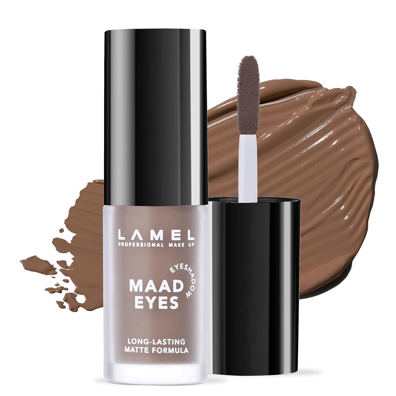 Matte Liquid Eyeshadow - Long Lasting Waterproof Eye Tint - Quick-Drying, Hypoallergenic Eye Makeup - Creamy & Smooth Formula - Brown Matte Cream Eyeshadow - Maad Eyes, №401, 5.2ml / 0.17oz