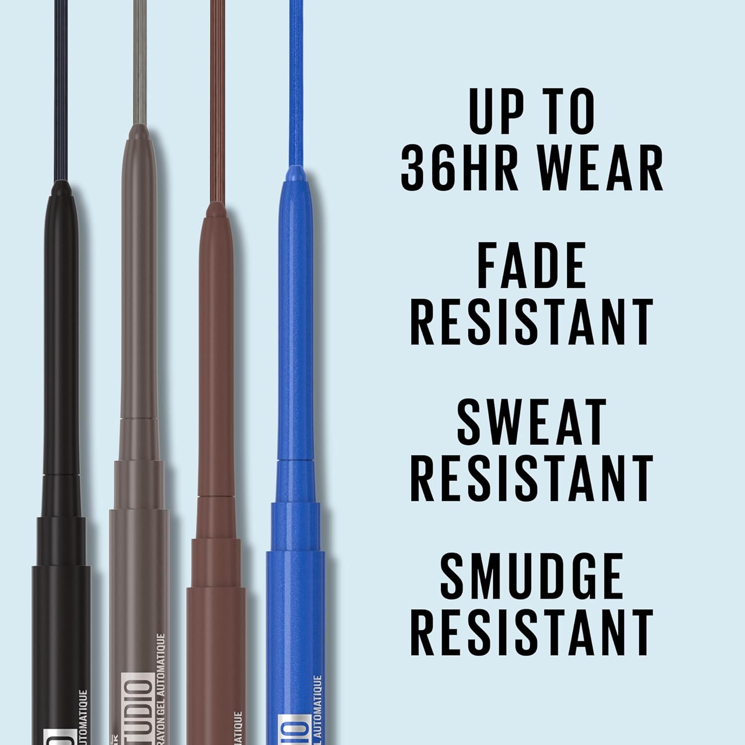 Maybelline Tattoo Studio Automatic Gel Pencil Waterproof Eyeliner, Blendable, Smudge Resistant, Matte Eyeliner For Up To 36HR Wear, Sleepless Sapphire - Image 3