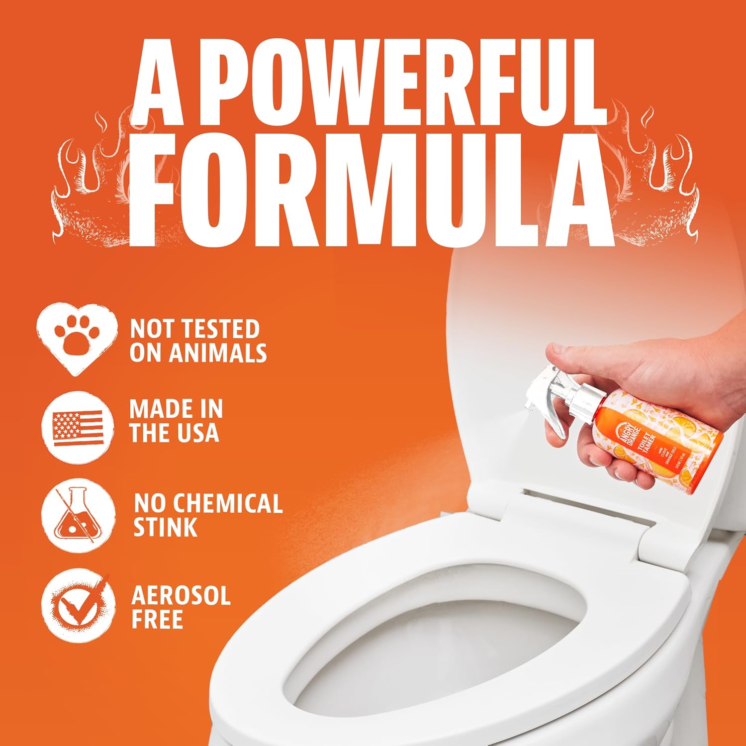 ANGRY ORANGE Toilet Tamer Bathroom Spray - Citrus Orange Spice - 6 oz - Image 7