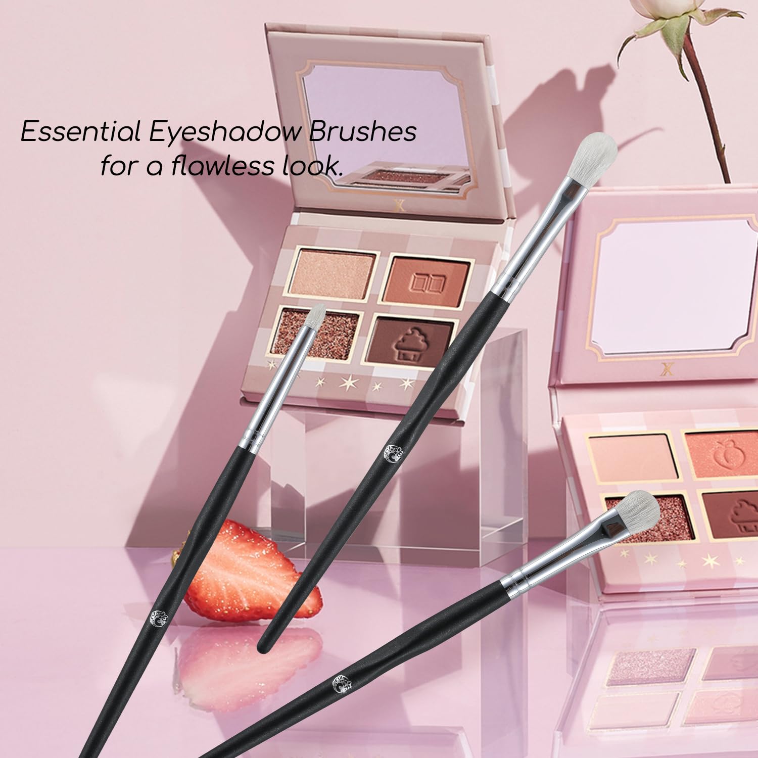 ENERGY Eyeshadow Brush Set 3PCS – Soft Natural Goat Hair for Smooth Blending,Eye Blending and Pencil Brushes for Flawless Makeup Application Black - Image 4