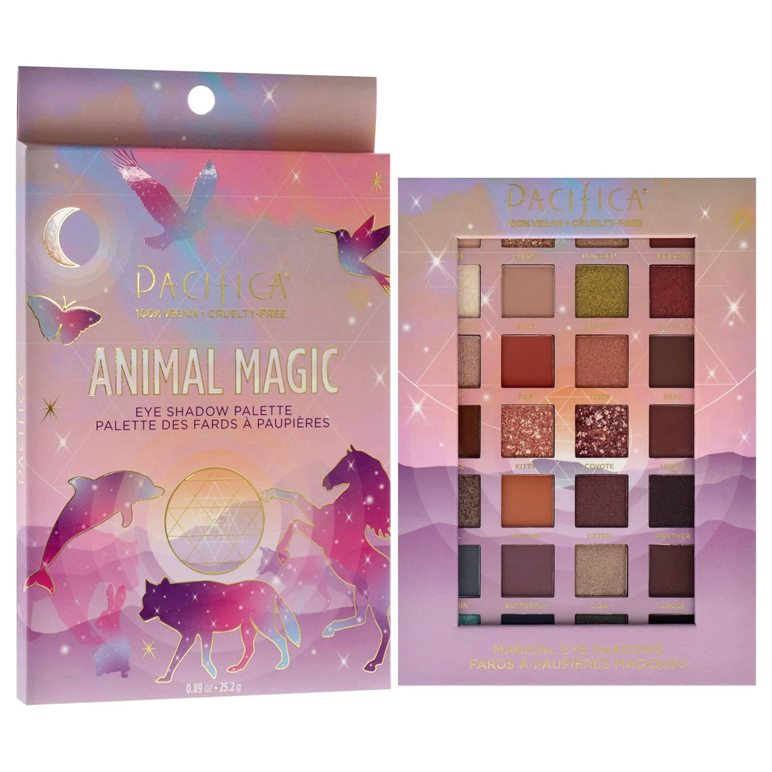 Pacifica Animal Magic Eyeshadow Palette 28 Blendable Talc-Free Vegan Shades 0.89 oz - Image 3
