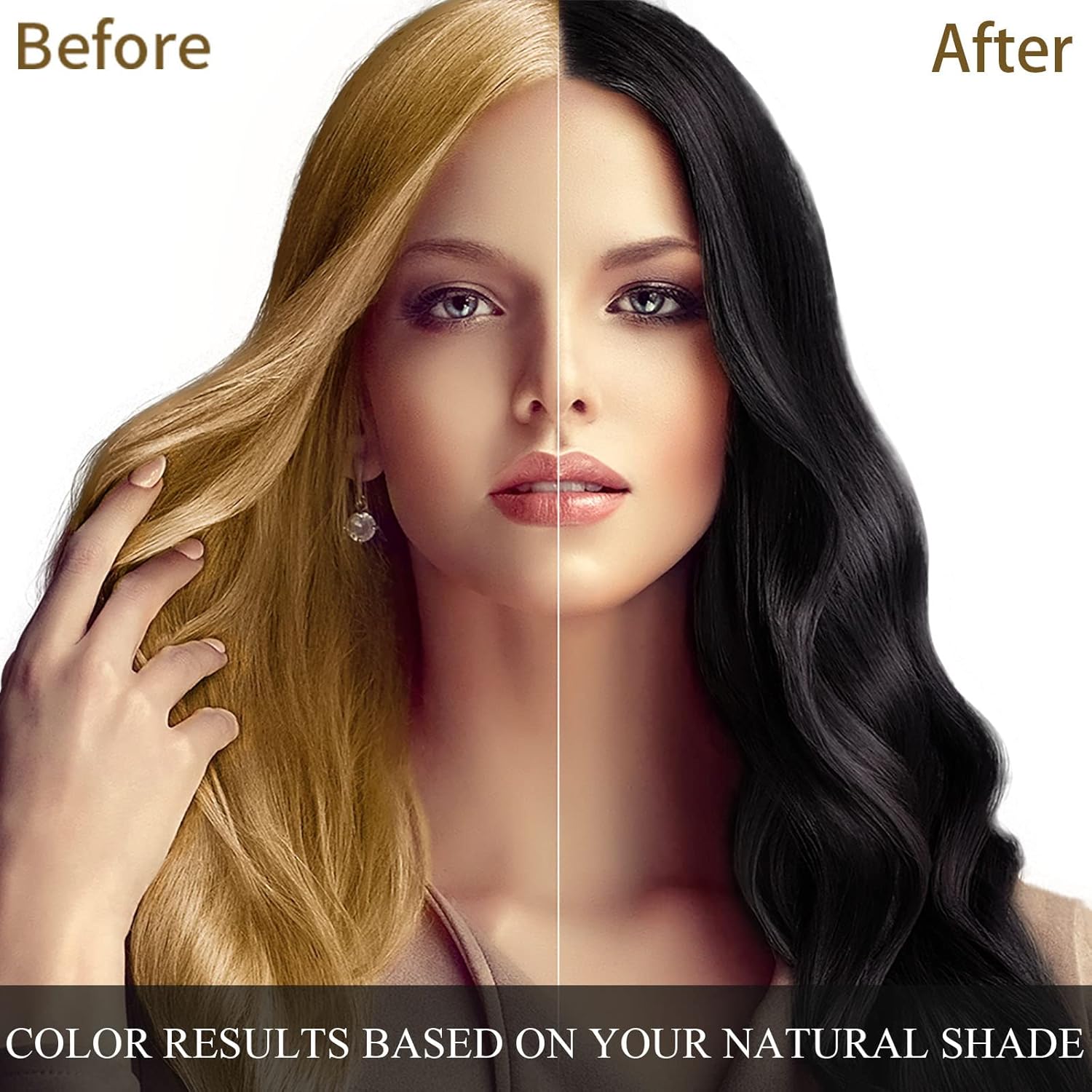 Ivnil Black Hair Dye Shampoo 3 in 1 Hair Color Shampoo for Women & Men for Gray Hair Coverage for Instant Champu Para Canas Mujer - Image 2