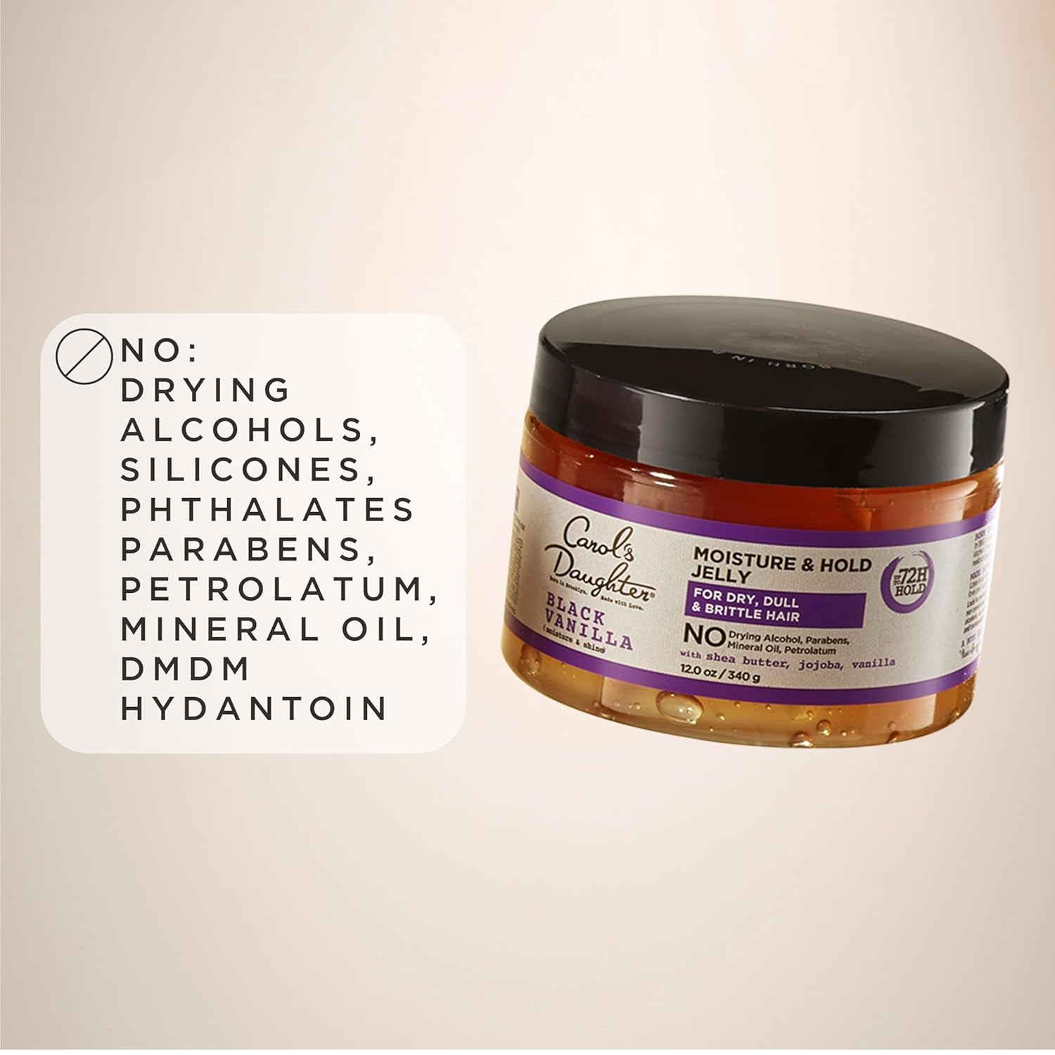 Carol's Daughter Black Vanilla Moisture and Hold Jelly, Hair Gel For Dry Hair with Shea Butter, Jojoba and Vanilla, 12 Fl Oz - Image 8