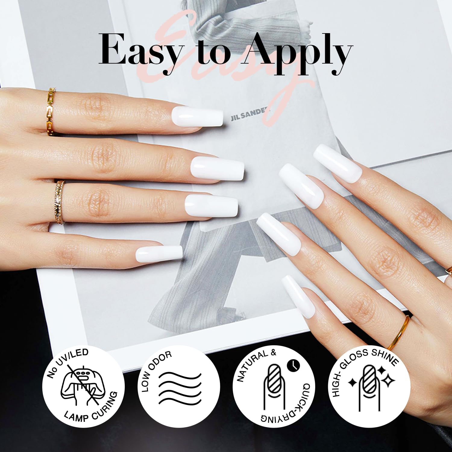 AZUREBEAUTY Warm White Nail Polish – Quick Dry, Long-Lasting, Natural Glossy Finish for DIY Manicure & Nail Art, Salon Quality, 10ml for Women - Image 3