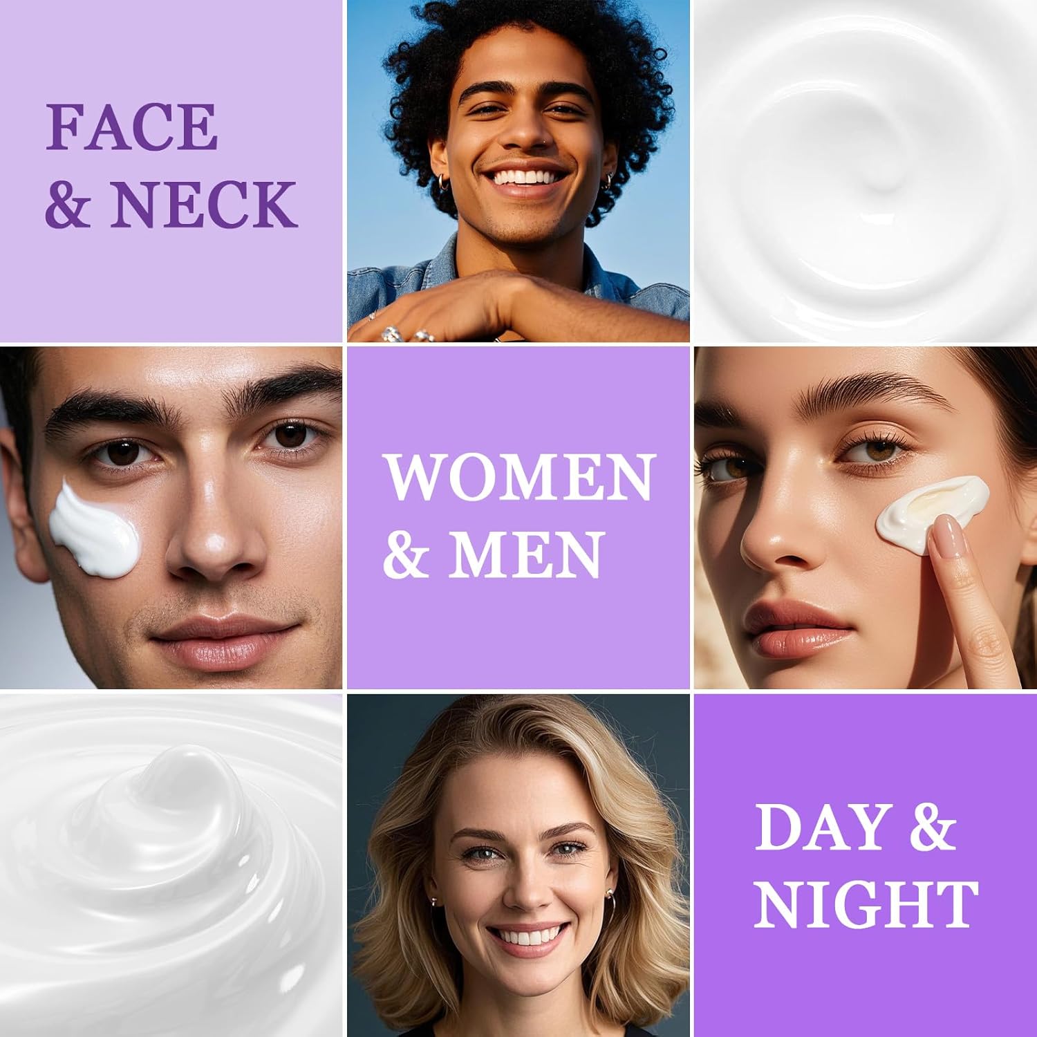 Neck Creams for Tightening and Firming, Retinol Cream for Face, Tighten and Lift Neck Firming Cream, Anti Aging Face Moisturizer with Collagen, Hyaluronic Acid for Sagging Skin, Wrinkles, 1.7 Fl OZ - Image 4