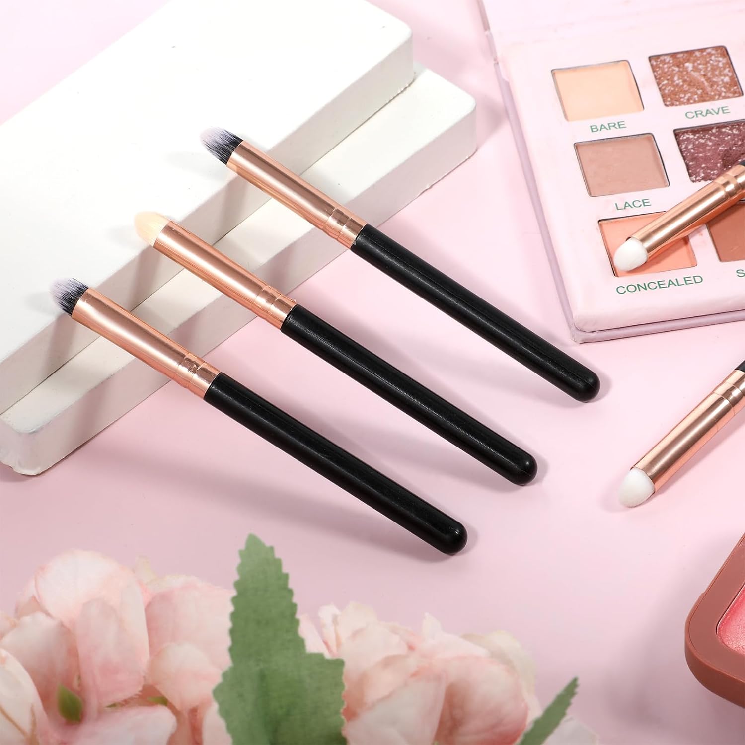 6-Piece Reusable Eye Makeup Brush Set for Blending, Concealer, and Eyeliner - Image 4
