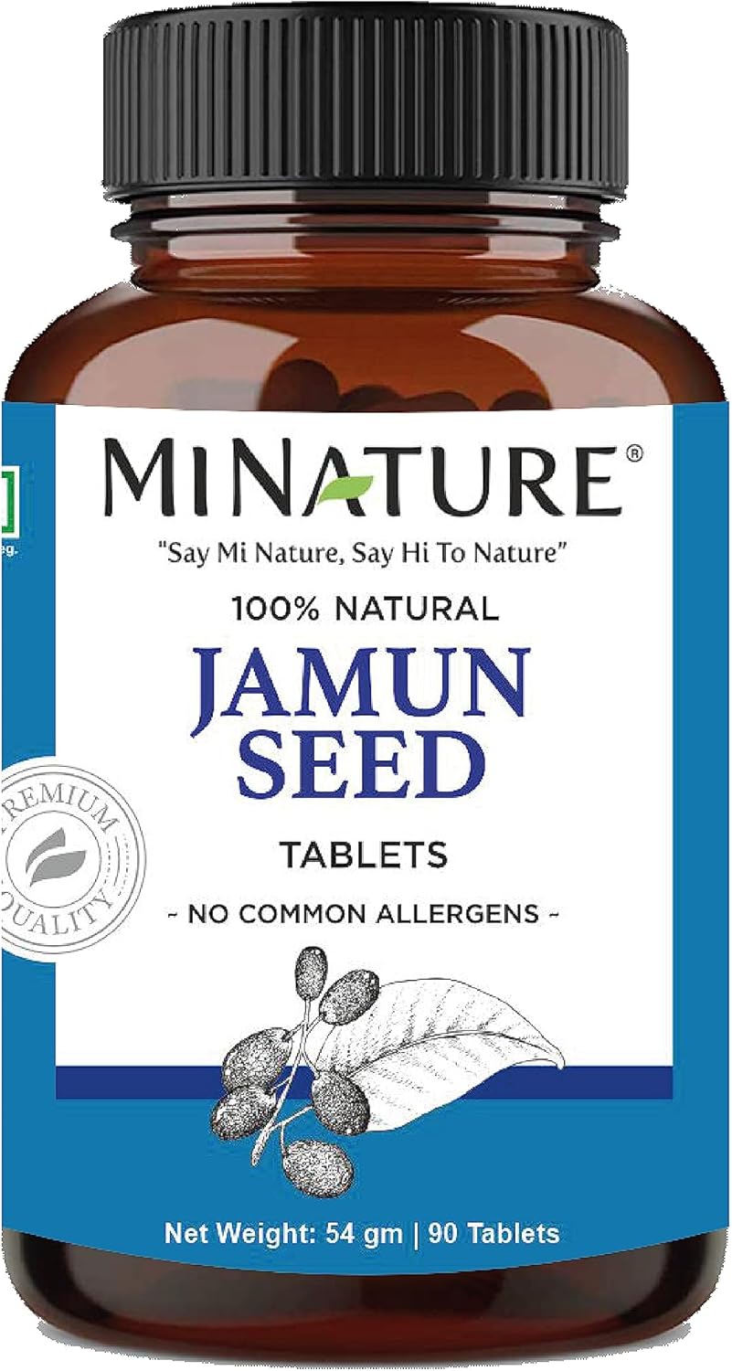 Jamun Seed Tablets by mi Nature | 90 Tablets, 1000 mg | 45 Days Supply | Jamun Tablets | Vegan - Image 2