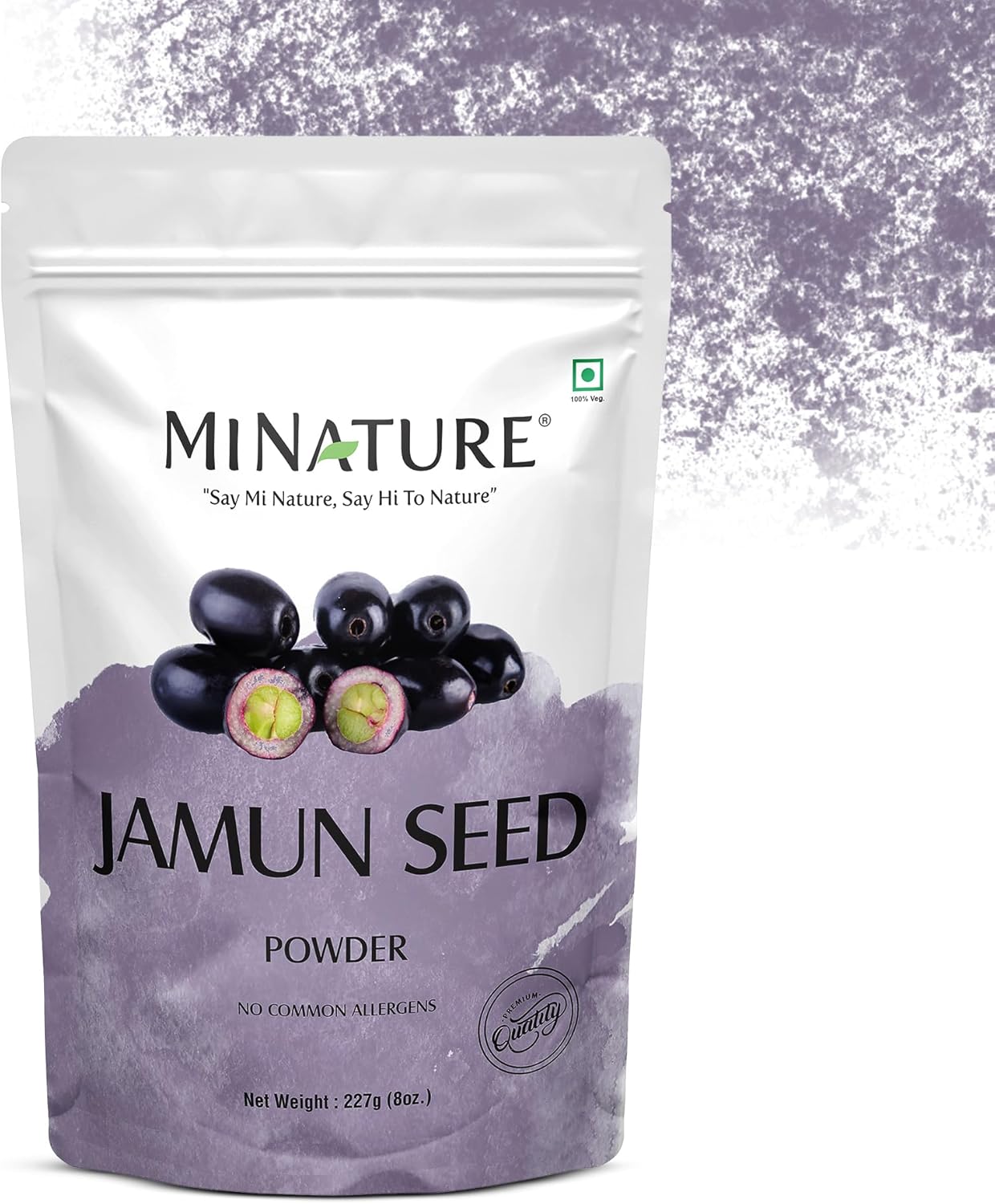 Jamun Seed Powder(Eugenia Jambolana) by mi Nature| 227 g (8 oz)(0.5 lb) | Herbal Supplement | Improves Digestion