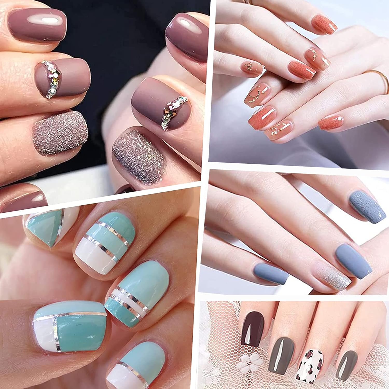 Square Nail Tips Half Cover 500Pcs Clear Acrylic Nails French Short False Nails with Box (Natural) - Image 3