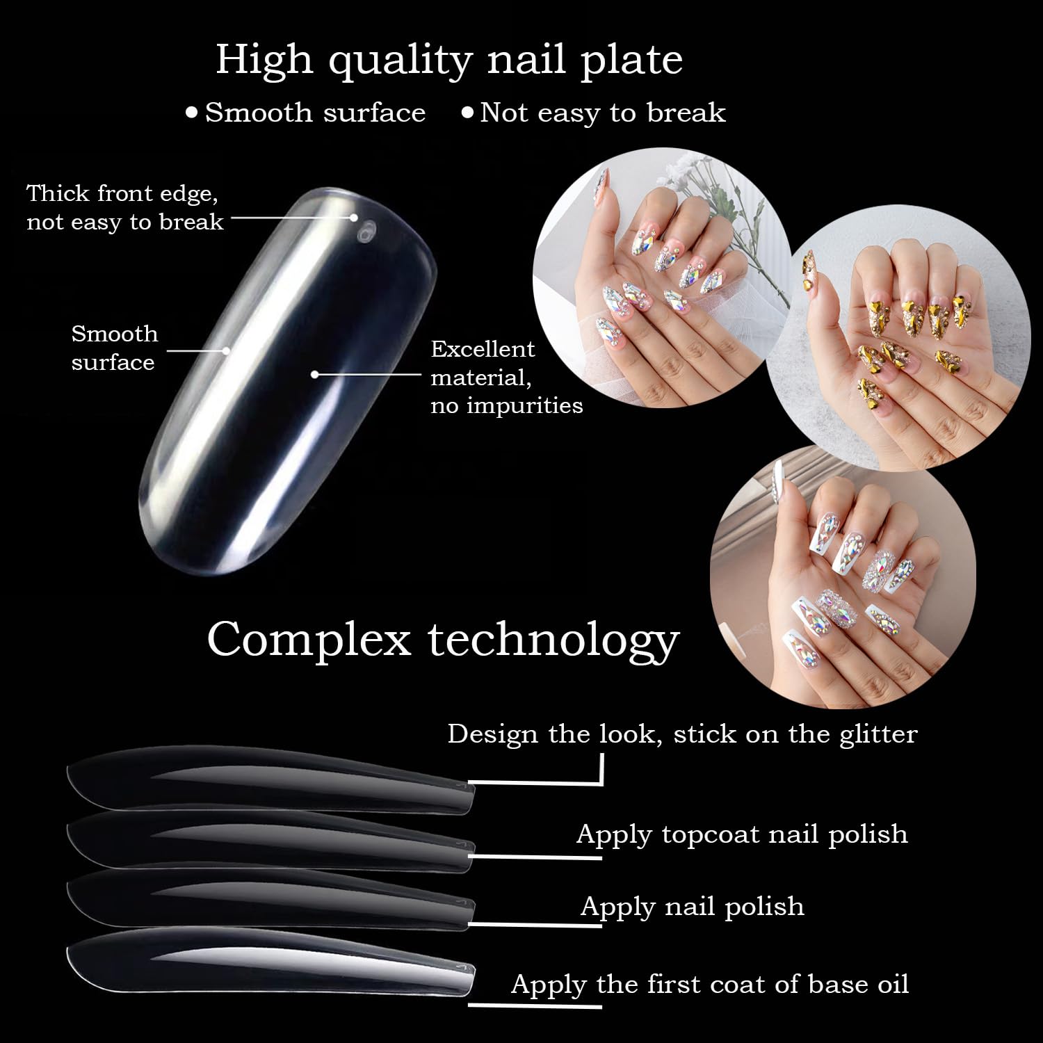 TENACIOUS & LOUCIA Handmade press on nails short, hand made nails short,fake nails,nails press ons,french tip press on nails,uñas postizas,press ons,false nails,press on nail kit (LH1 Short, L) - Image 6