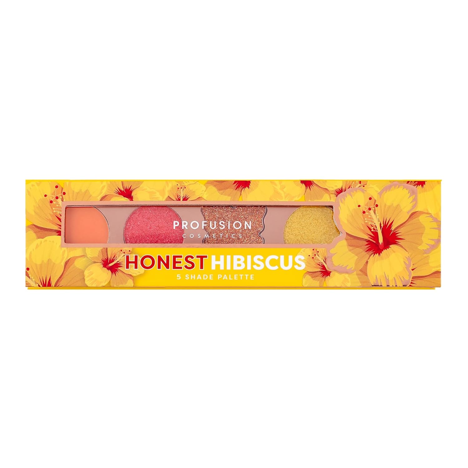 Profusion Cosmetics Blooming Hues 5 Shade Eyeshadow Palette, Yellow - Image 2