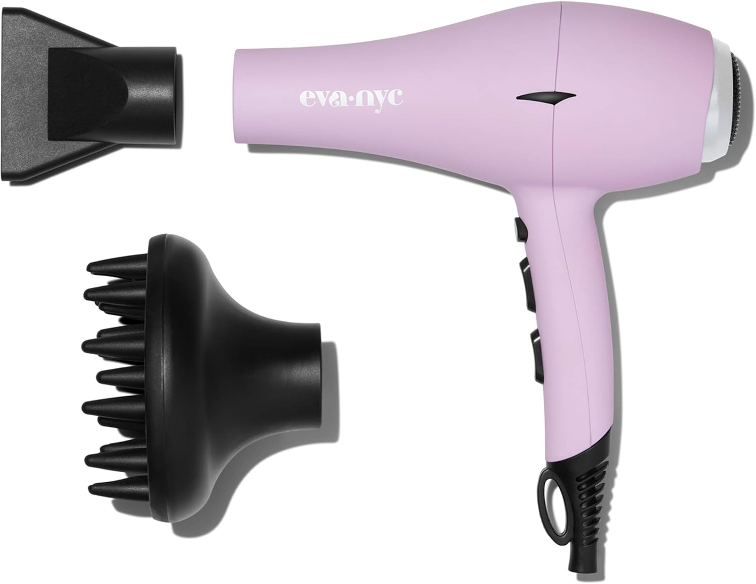 Eva NYC Healthy Heat Pro-Lite Dryer, Styling Hair Dryer, Lightweight Blow Dryer w/Far-Infrared, 2-Speed & 3-Heat Blowdryers for Hair, Hair Dryer with Diffuser & Concentrator, Lavender