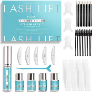 Lash Lift Kit for Eyelash Perm: Korean Eyelash Lift Kit for Long-Lasting Natural Curl & Self Lash Lifting – DIY Instructions Lash Lamination Set for Salon-Quality Results at Home or Professional Use