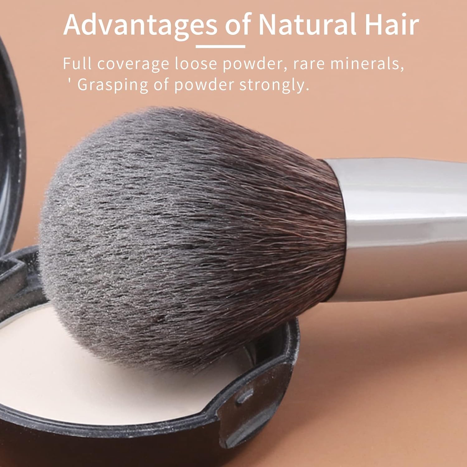Deluxe Natural Goat Hair Makeup Brush Set with Case, Luxury ENZO KEN Cosmetic Brushes Makeup Set, Natural Makeup Brushes, Natural Bristle Makeup Brushes, Natural Hair Makeup Brushes Set Professional. - Image 5
