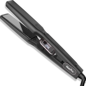 Ceramic Flat Iron Hair Straightener with 3D Floating Plate,Hair Iron Straightener with 15 Temps for Thick Hair | Ergonomic Silicone Handle | LCD Display | Dual Voltage (1 1/2 in)