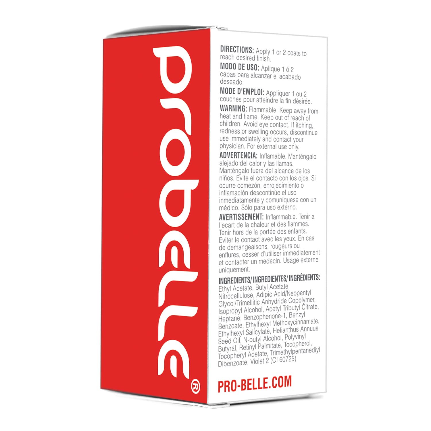 Probelle Top Coat Sealer, Quick Dry Nail Polish Top Coat, High Shine Glossy Nail Finish, Instantly Forms Clear Barrier For Enamel Protection, Fast Dry Manicure, Long Lasting Results, 0.5 fl oz/ 15 mL - Image 3