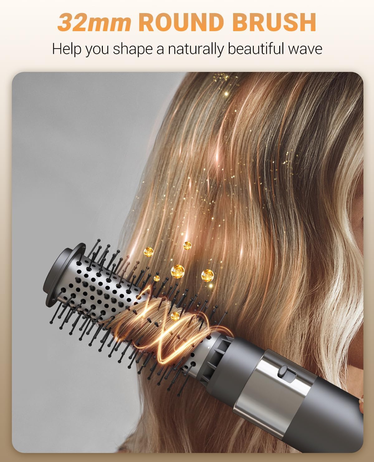 Hair Dryer Brush 6 in 1 Professional Hot Air Styler, 110,000 RPM High-Speed Negative Ionic Hair Dryer, Auto Wrap Curler Frizz-Free Blow Dryer Brush for Curling Volumizing Straightening Styling - Image 6