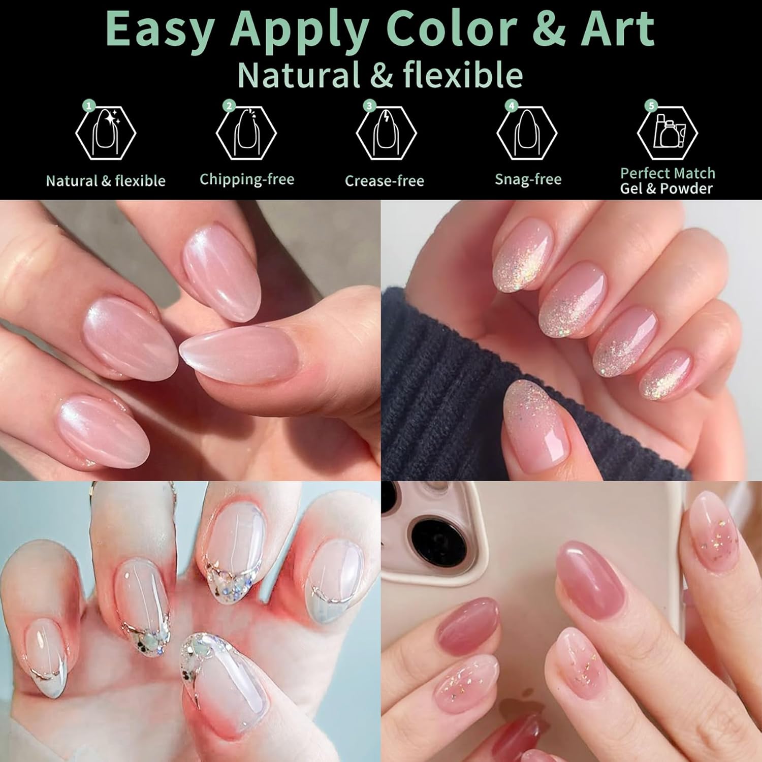 Extra Short Almond Nail Tips, 216pcs Acrylic Fake Nails Soft Gel Nail Tips, Full Cover Pre-Shaped Matte Clear Press on Nails for Extension, Diy at Home Manicure 12 Sizes - Image 3