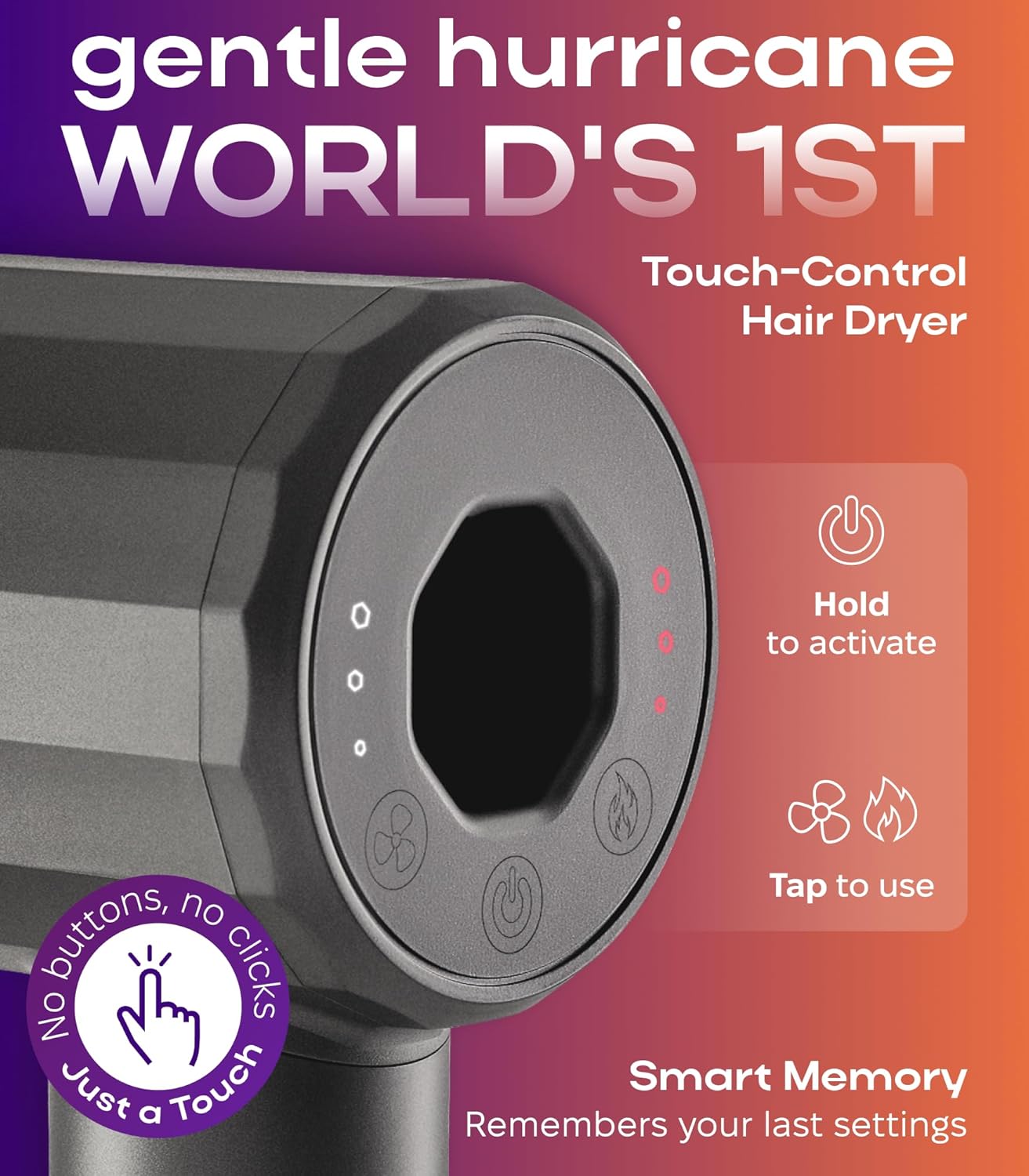 Ionic Hair Dryer Premium Quality, High-Speed Professional Brushless Motor 110,000 RPM, 1600W Power, 9 ft Long Cord and Magnetic Nozzle, Lightweight Blow Dryer, Quiet Fast Drying for Women & Men (Gray) - Image 5