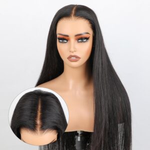 ISEE HAIR M-Cap Straight Wear Go Glueless Wig Human Hair Pre Plucked Pre Cut 9x6 HD Lace Pre Bleached Tiny Knots Human Hair Wigs For Women 18 Inch