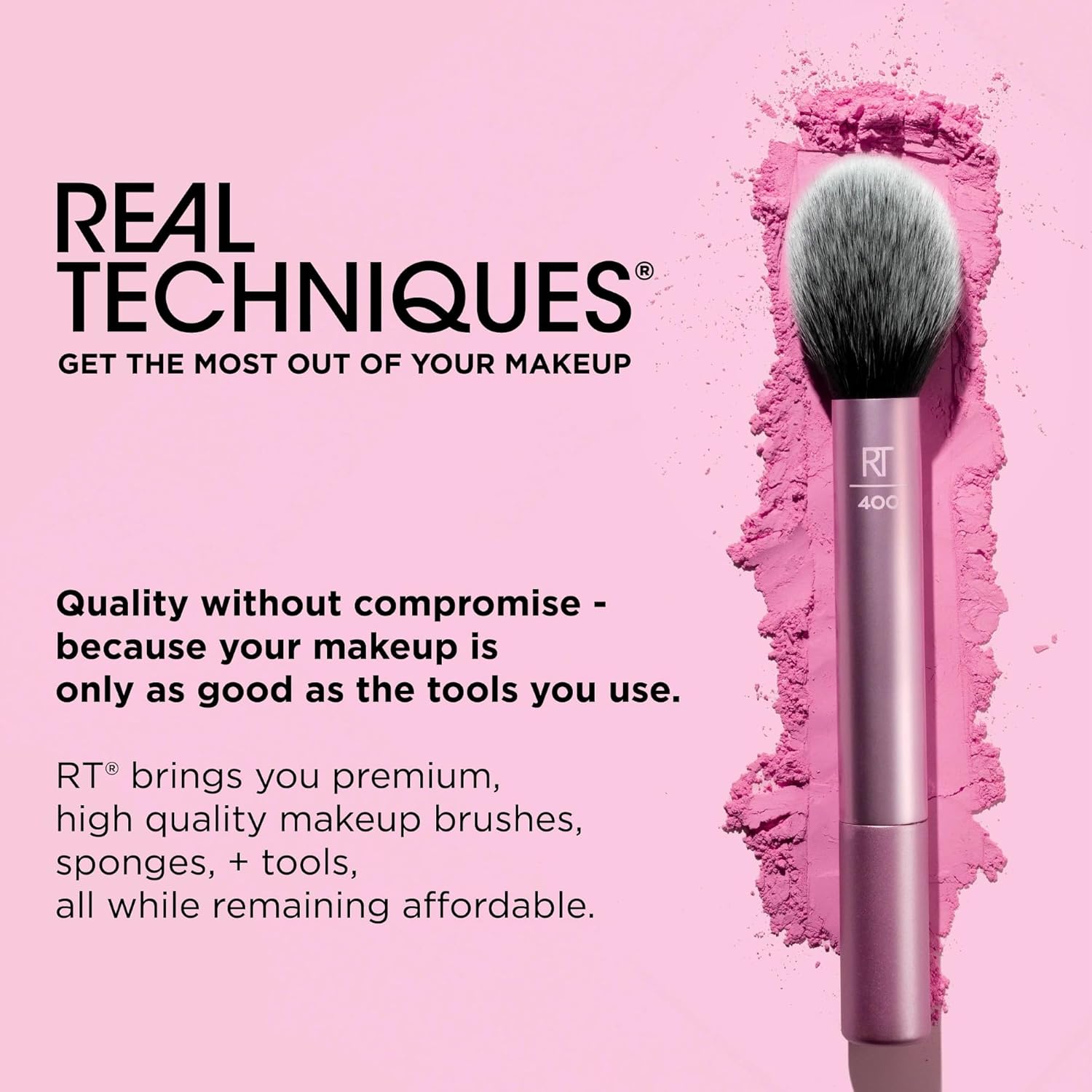 Real Techniques 11 Piece Travel Fantasy Mini Brush Set, Travel Size Makeup Brushes For Foundation Eyeshadow, Powder, Blush, Contour, & Concealer, Makeup Bag Included, Gift Set, Cruelty-Free - Image 9
