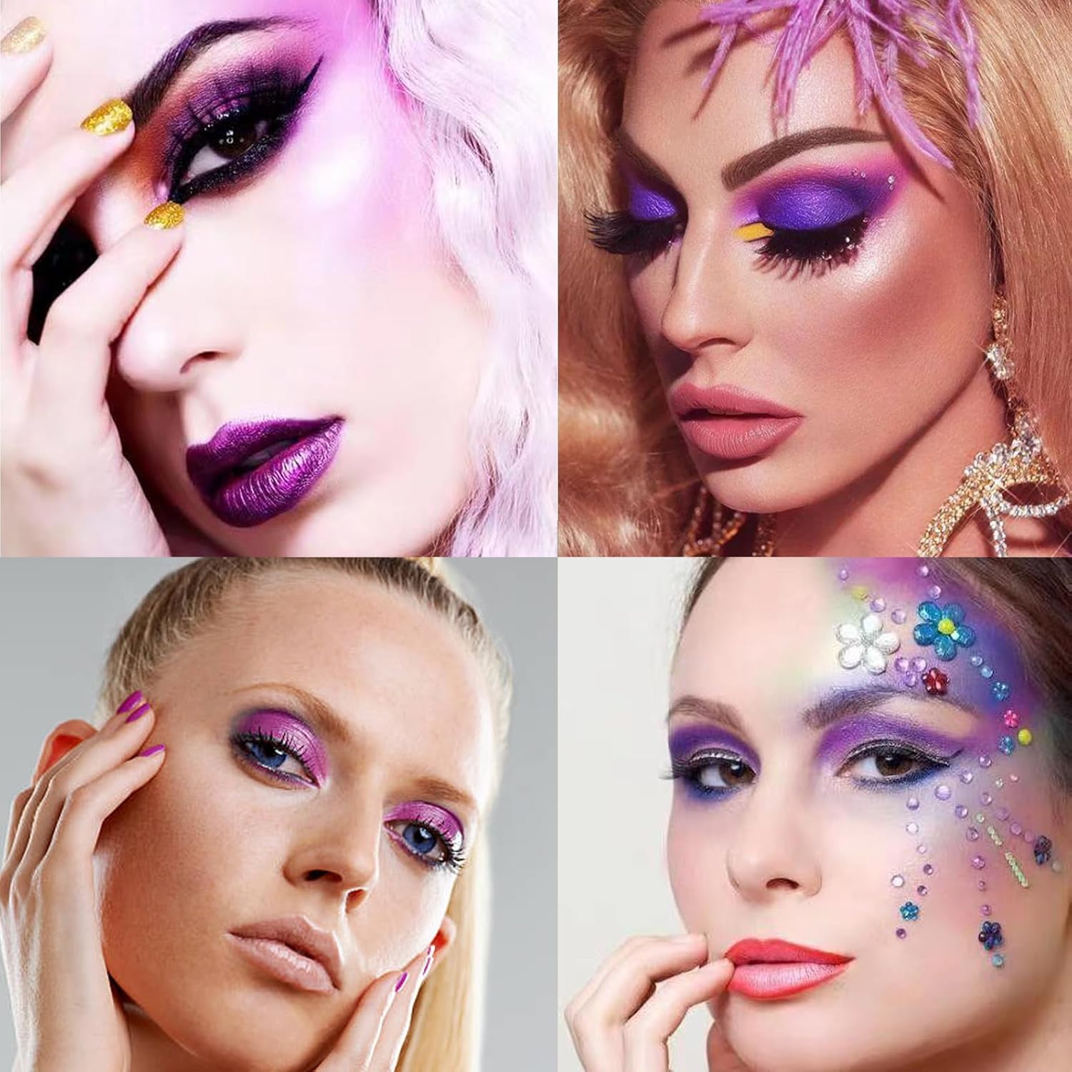 Purple Glitter Matte Eyeshadow Palette, 9 Colors Shimmer High Pigmented Eyeshadow Powder, Dream Purple Eye Shadow Palette Makeup,Waterproof Blendable Colorful Eyeshadow Palette for Girl Women - Image 7