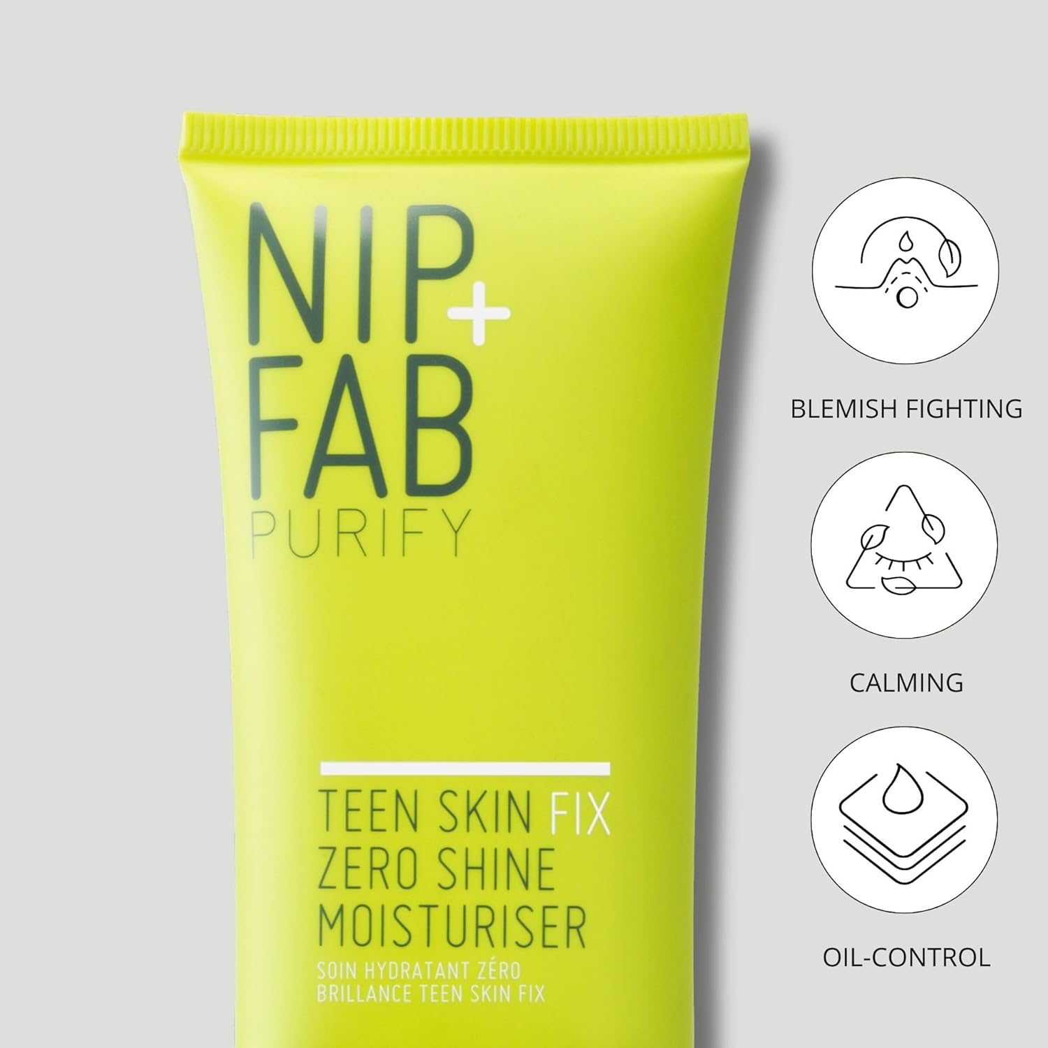 Nip+Fab Teen Skin Fix Zero Shine Face Moisturizer with Niacinamide and Antioxidant Wasabi Extract, Shine Free Mattifying Facial Cream for Oil Control Prevent Breakouts Even Skin Tone, 1.35 Ounce - Image 4