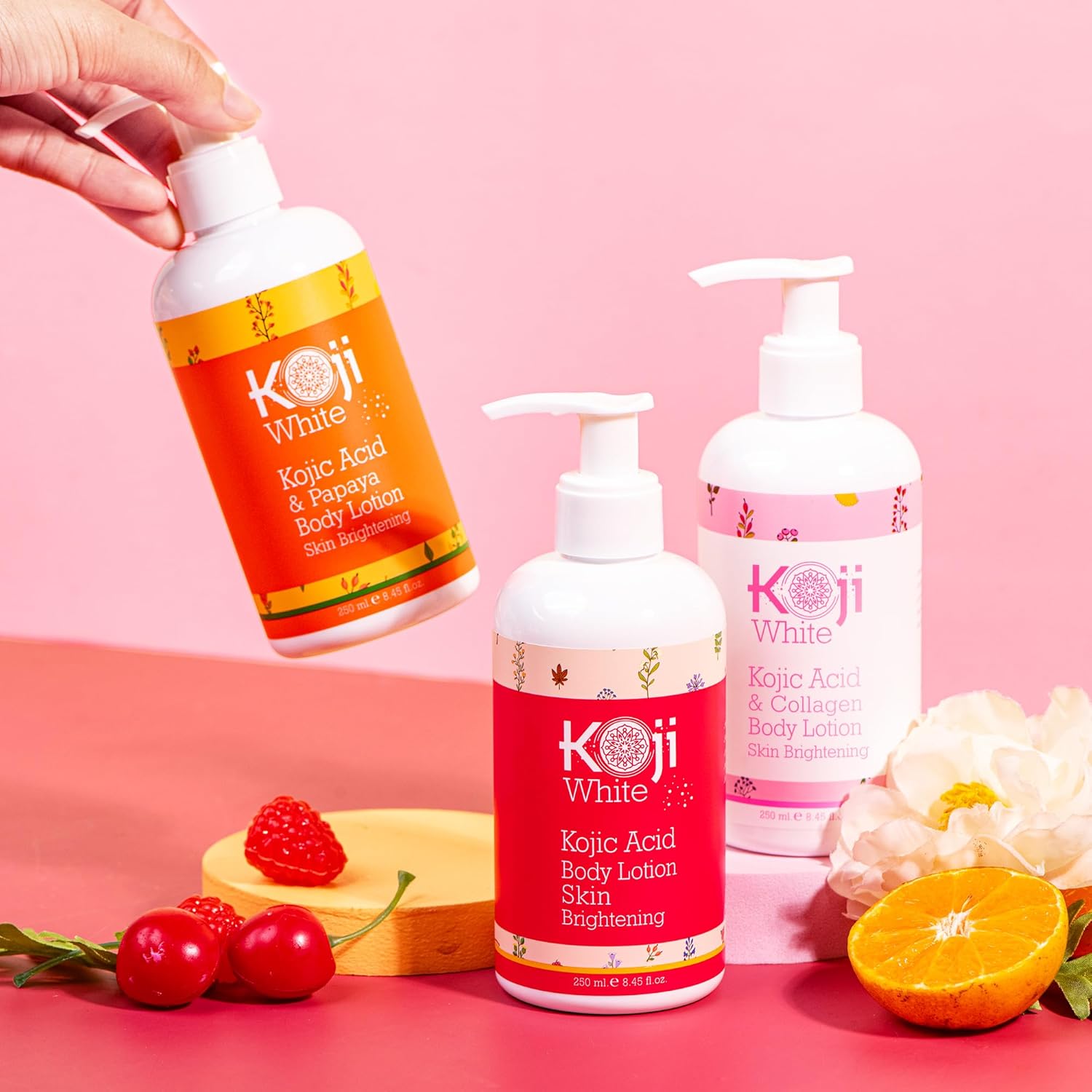 Koji White Kojic Acid & Collagen Body Lotion, Women Gifts Set for Skin Brightening with Arbutin, Glowing Skin, Moisturizer & Radiant Complexion, Uneven Skin Tone - Vegan, 8.45 Fl Oz (2 Packs) - Image 10