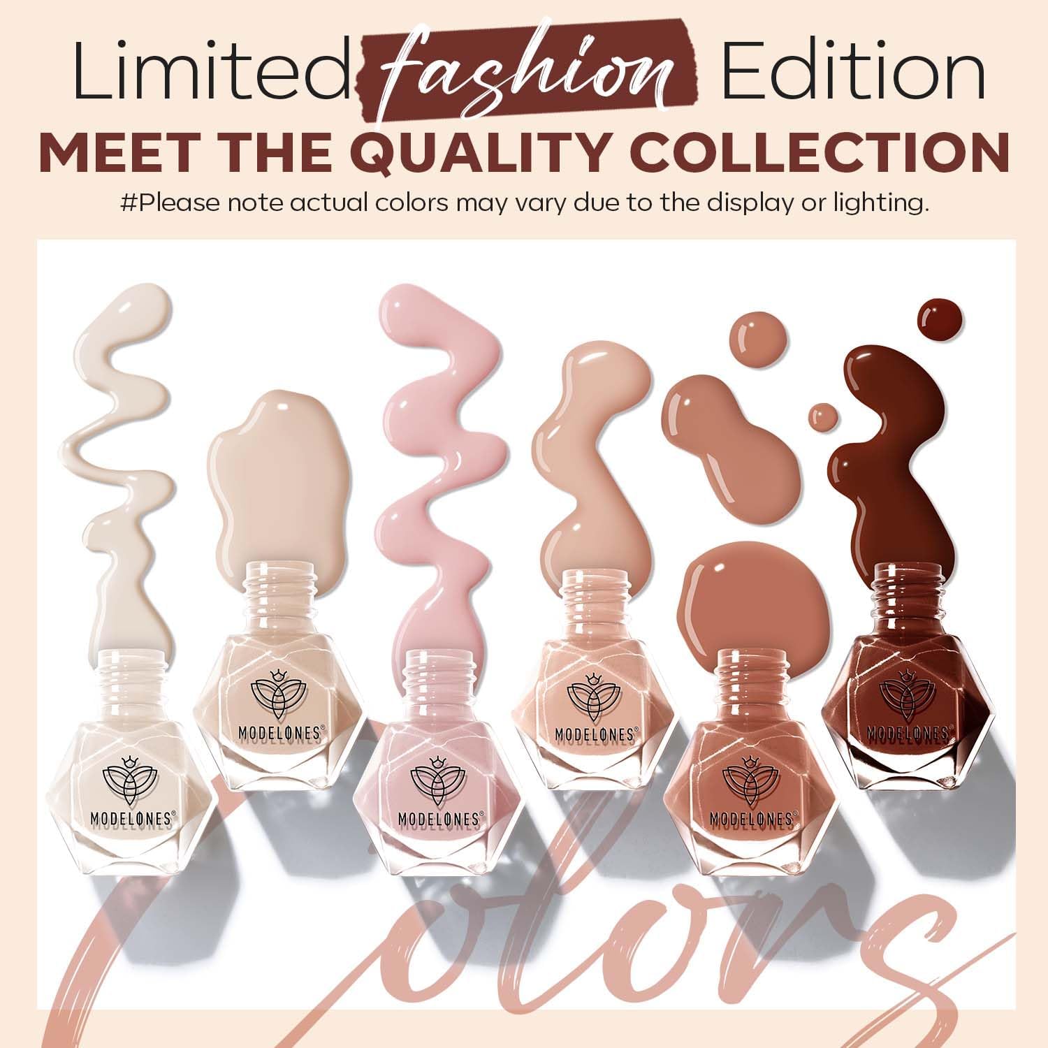 Modelones Nail Polish Set, 6 Colors Nude Pink Skin Tones Milky White Brown Mini Nail Polish Neutral Brown Quick Dry Nail Polish Kit All Seasons Easter Manicure DIY Salon Home Gifts for Women Girl - Image 2