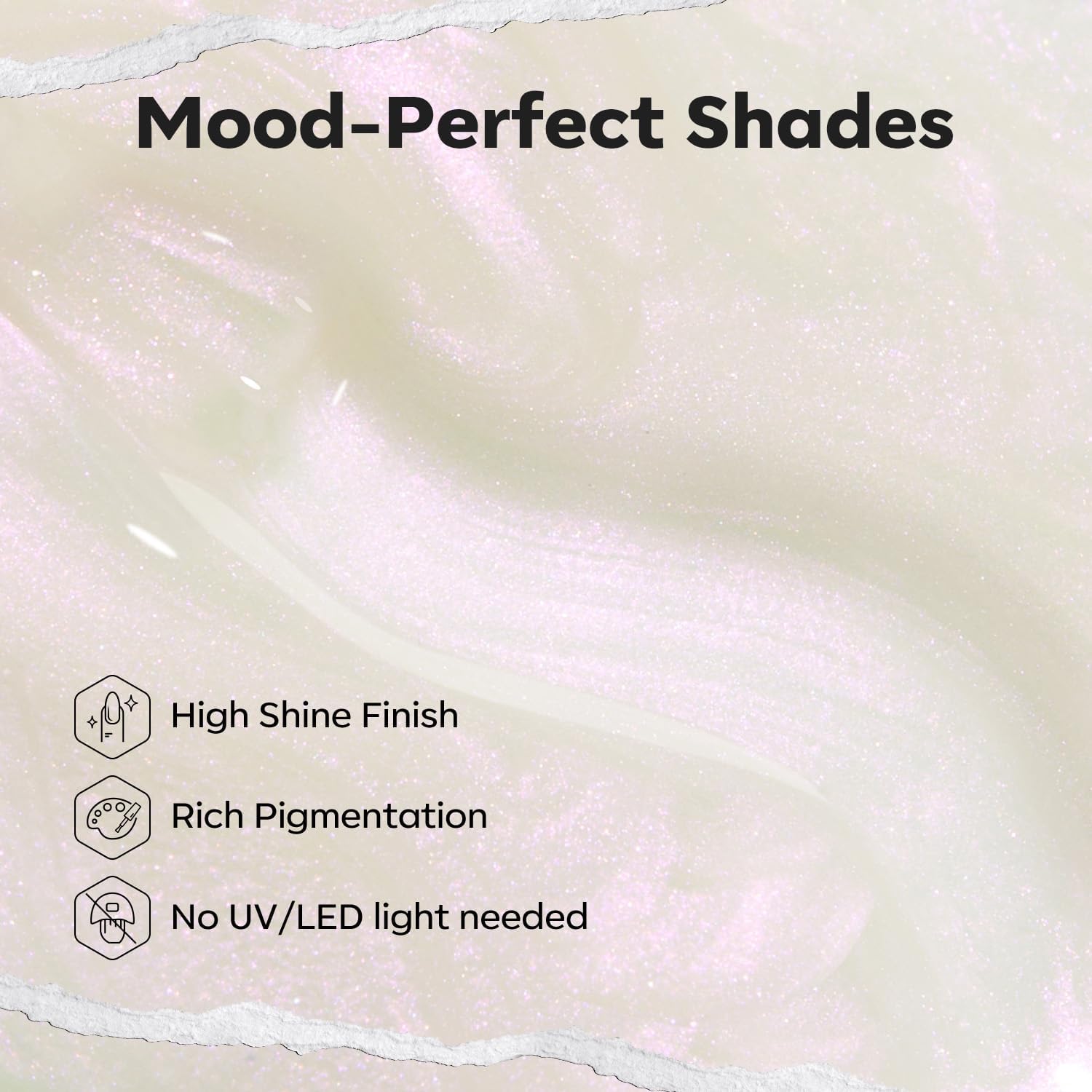 modelones Pearl Nail Polish, 15 ml Quick Dry Chrome Nail Polish Holographic Iridescent Shimmer Long Last Toe Fingernail Polish Nail Art Manicure Gift for Women Girls 0.5 Fl Oz - Image 3