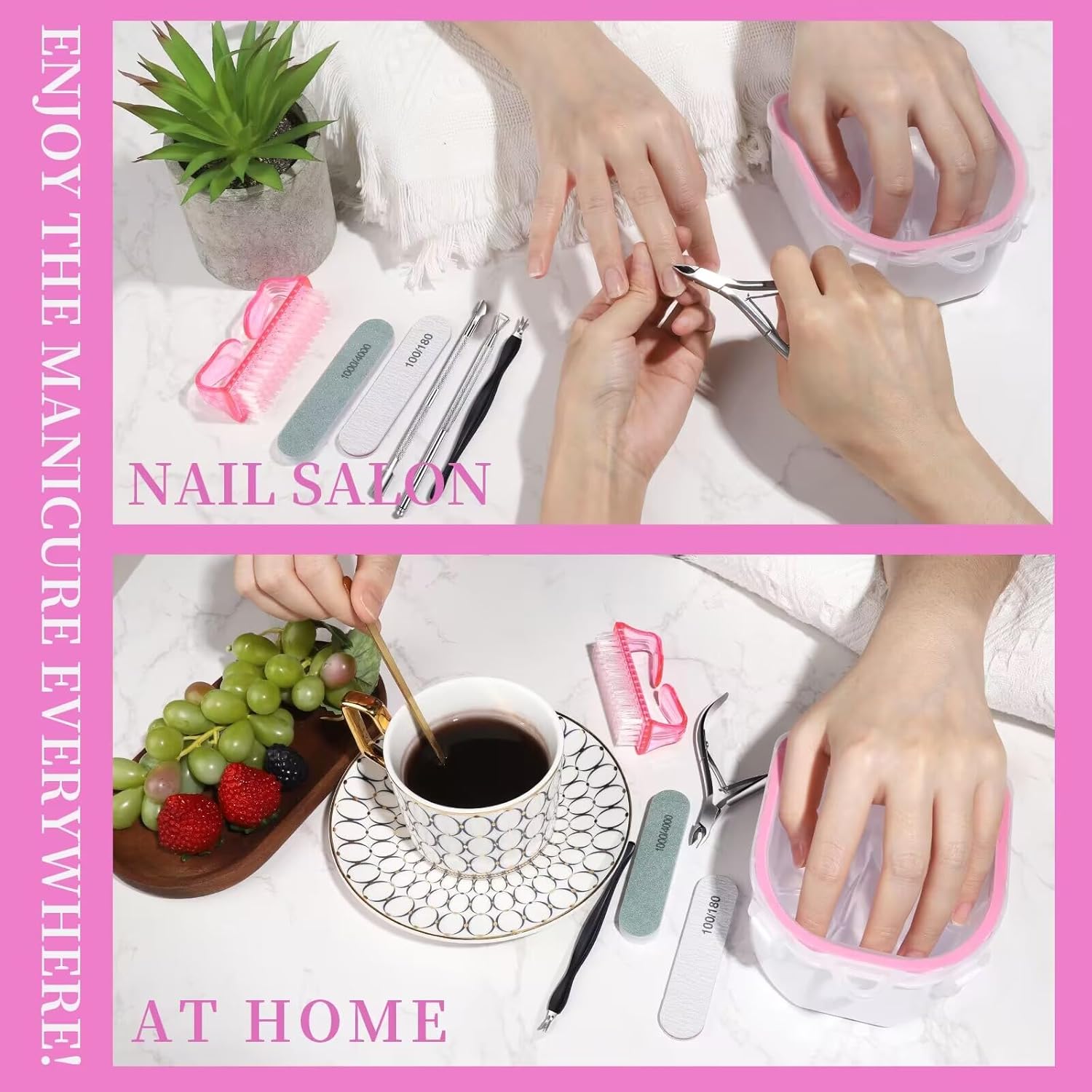 FANDAMEI Gel Nail Polish Remover Kit, Soaking Bowl for Acrylic Nails, Dip Powder Remover Tools, Manicure Bowls, Cuticle Kit - Image 7