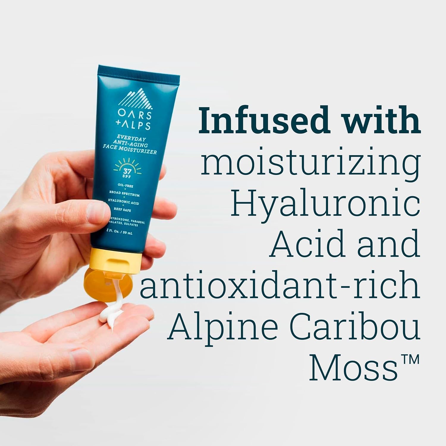 Oars + Alps Travel Sunscreen for Face & Everday Use, SPF 37 Anti Aging Face Sunscreen & Body Lotion, Infused with Hyaluronic Acid, Vitamin E and B5, No White Residue, Water & Sweat Resistant, 2oz - Image 5