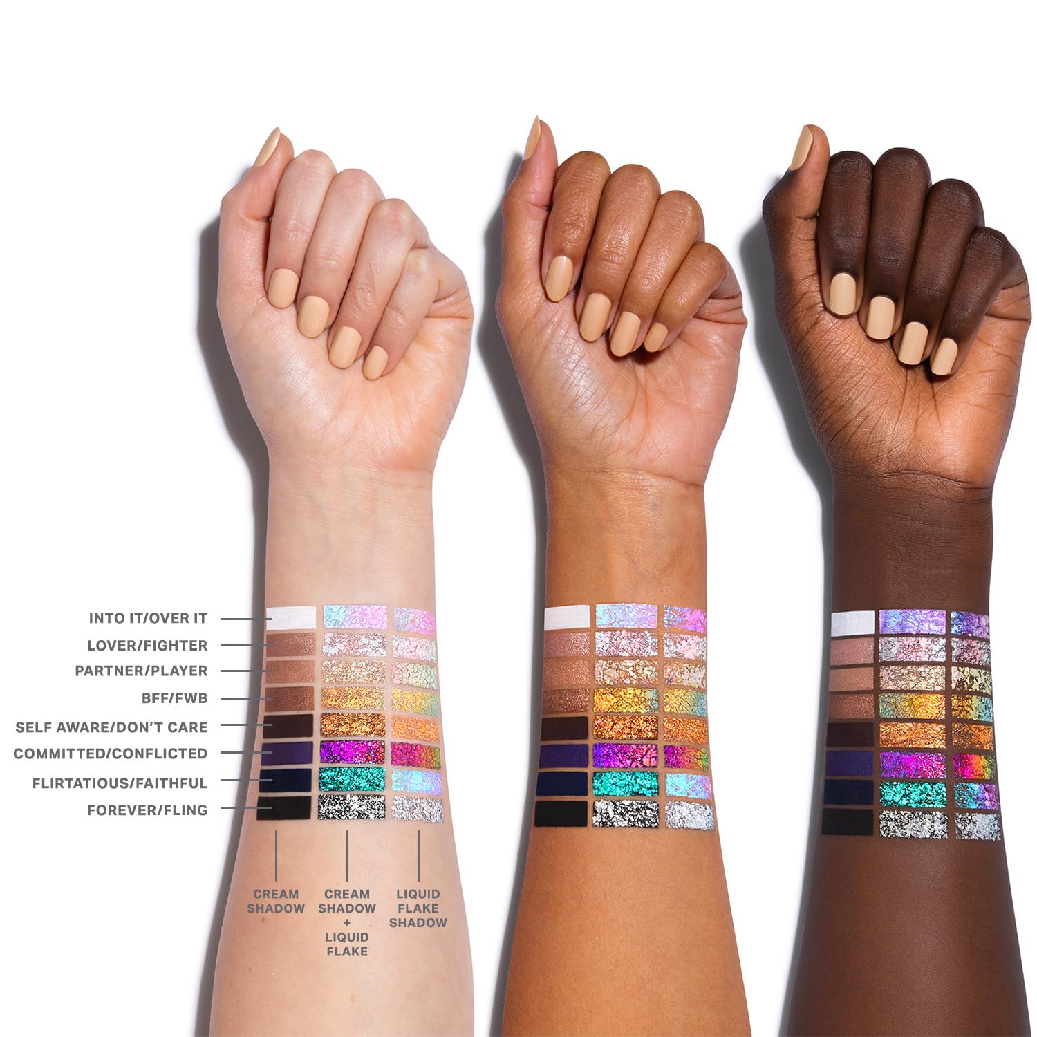 Morphe Mixed Signals Dual-Ended Eyeshadow Stick - Cream Eyeshadow Pigment & Chrome Liquid Flakes for Bold, Layered Eye Makeup Looks - Committed/Conflicted (0.96 oz) - Image 8