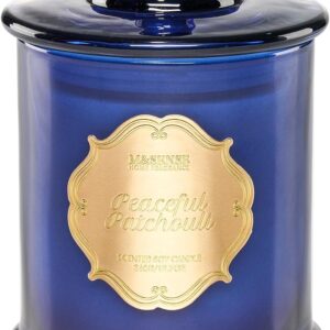 M&SENSE Patchouli Candles for Home Scented, Organic Soy Candles Non Toxic, Relaxing Aromatherapy Candles for Bathtub Spa Meditation, 2 Wick 12.7oz Large Candle 75 Hour Long Lasting,Father Gift