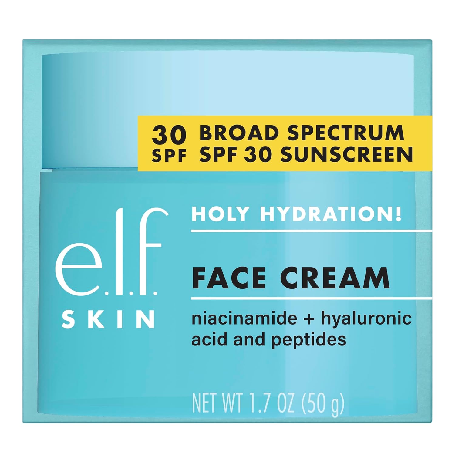 e.l.f. Holy Hydration! Face Cream, Broad Spectrum SPF 30 Sunscreen, Moisturizes & Softens Skin, Quick-Absorbing & Ultra-Hydrating,1.7 Ounce - Image 6